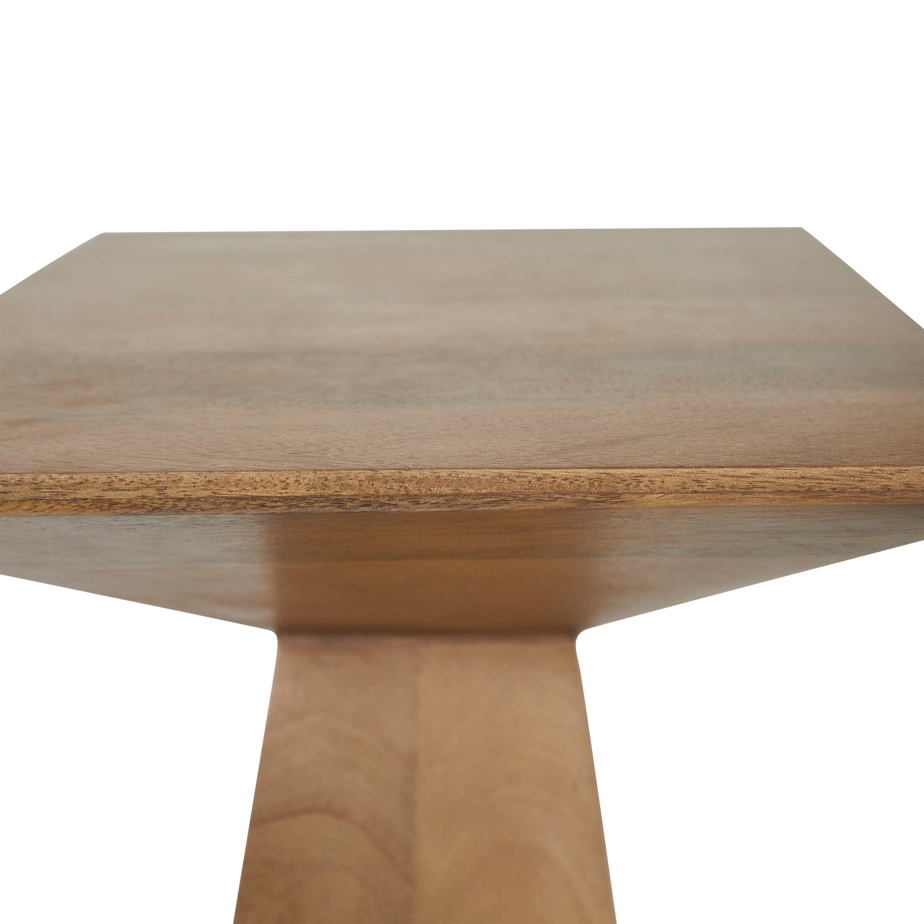 Garnett Indoor Mango Wood Side Table, Light Brown - Detail Image - TA510
