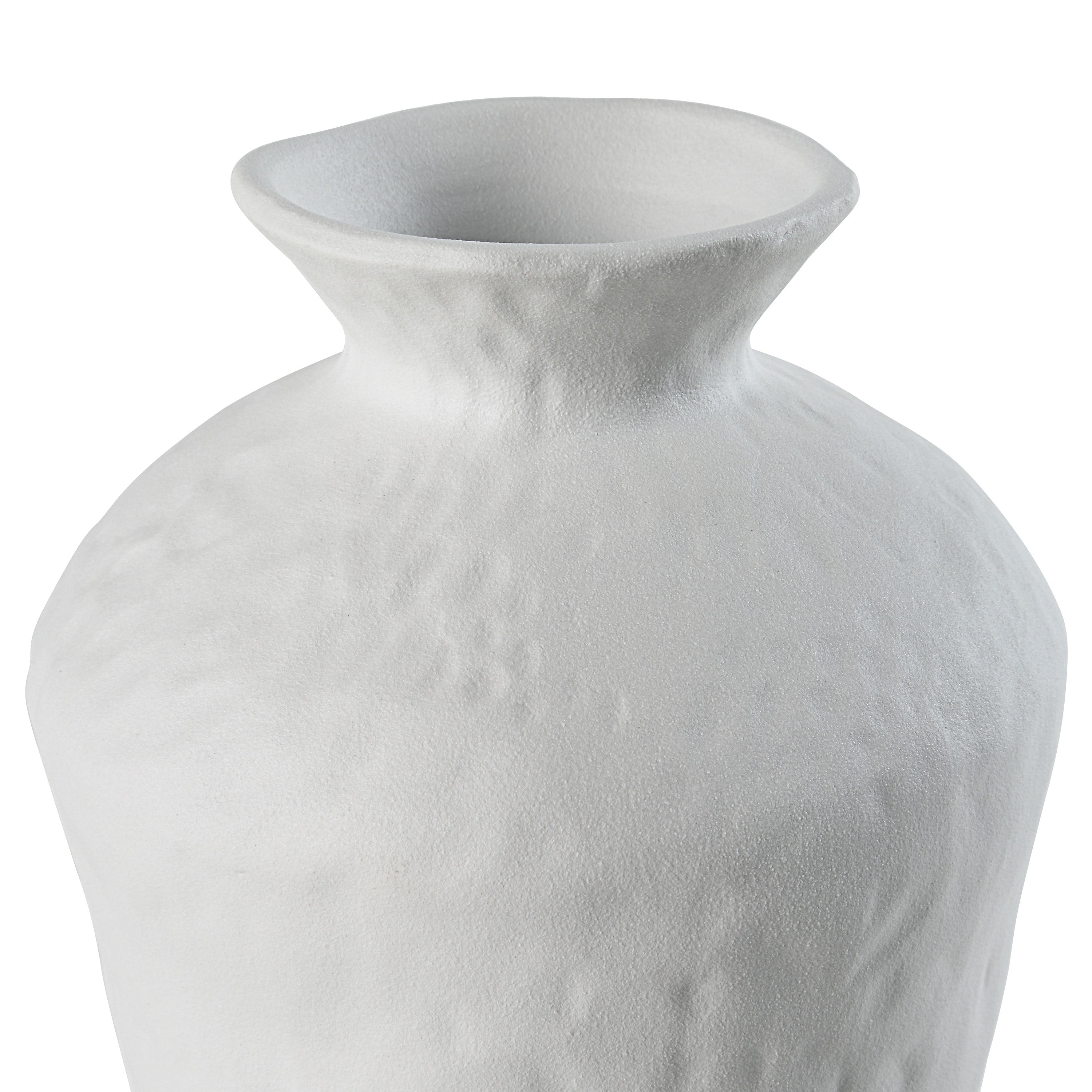Melton Indoor Porcelain Ceramic Vase, Matte Off-White - Detail Image - VAS261