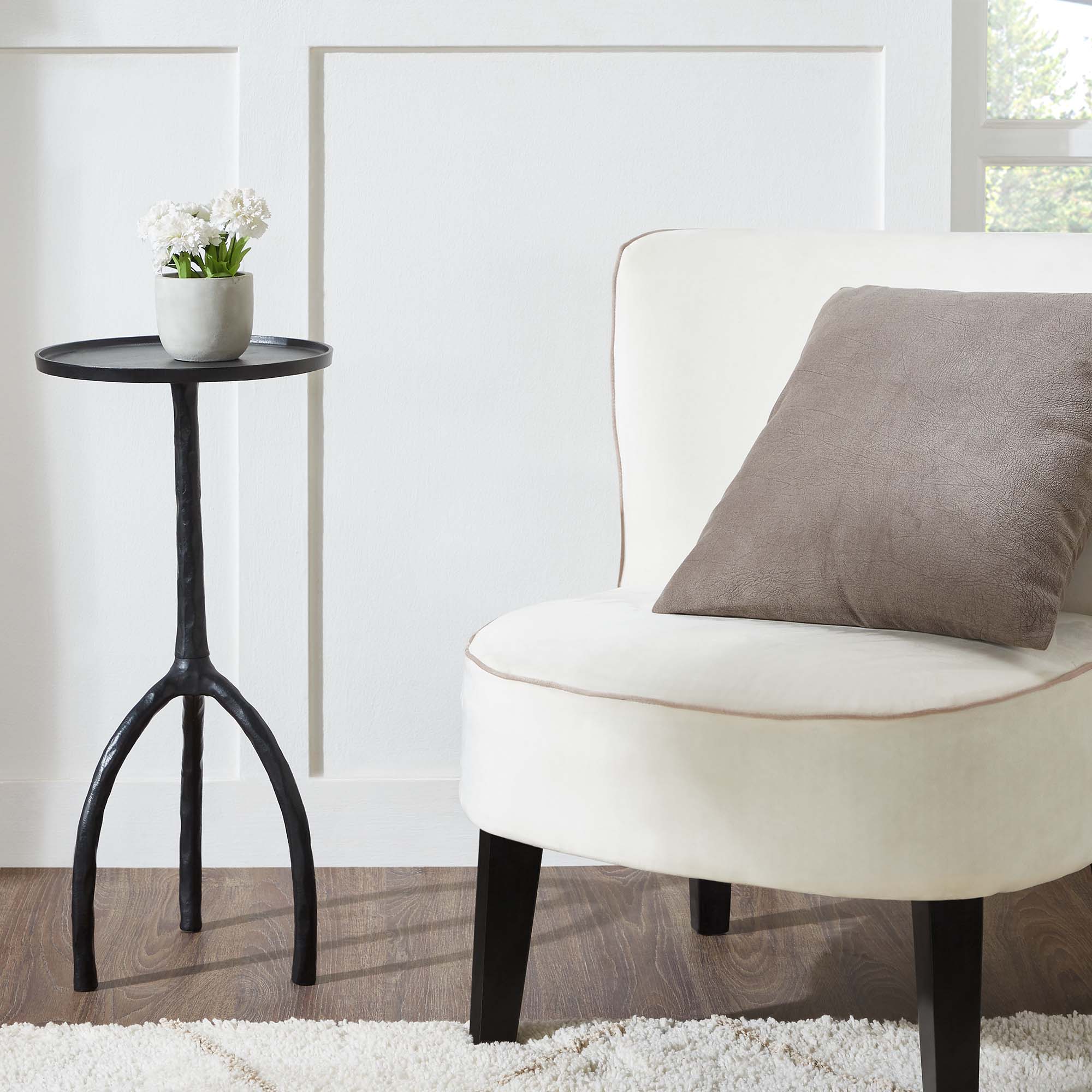 Konsta Indoor Aluminum Table, Matte Black - Lifestyle Image - TA452