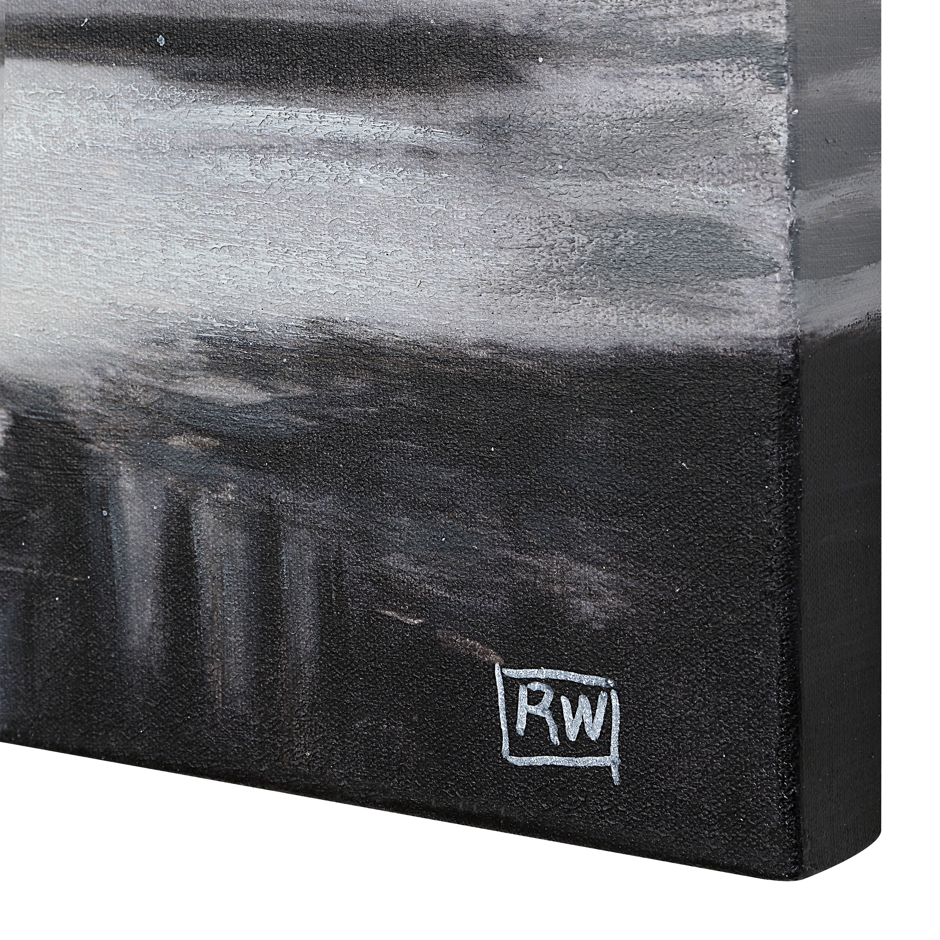 Arnar 40" H x 60" W Canvas Art, Grey - Additional Images - OL2189
