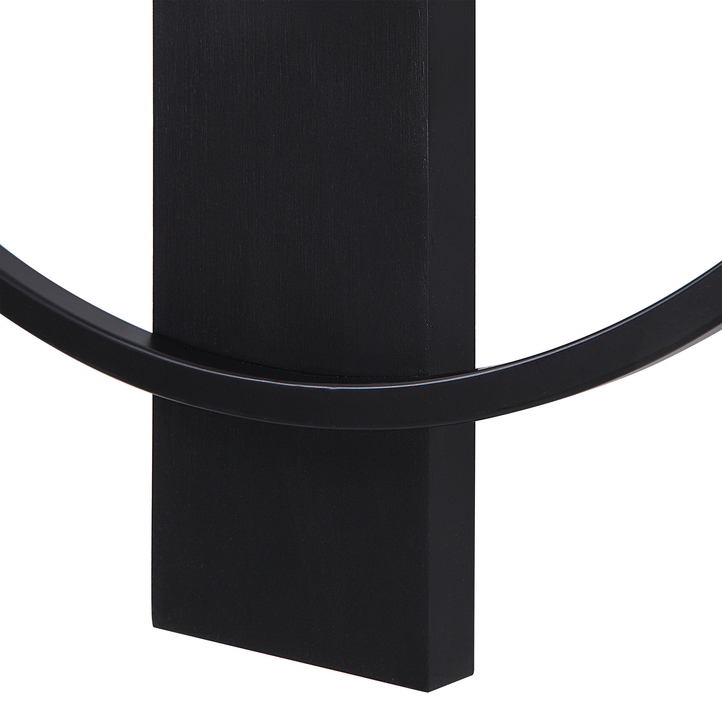 Romane Indoor Iron Wall Clock, Matte Black - Detail Image - CL255