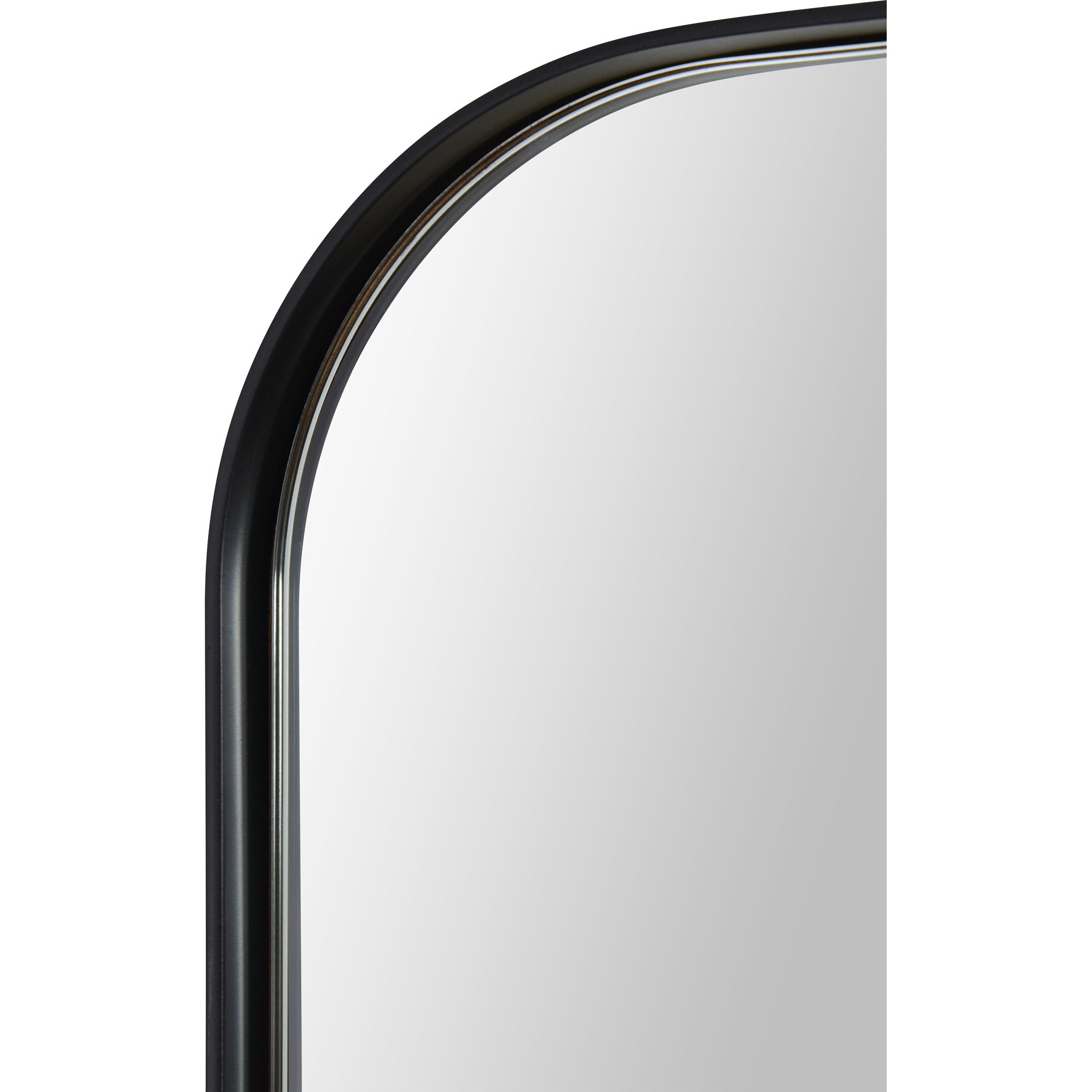 Glencoe 36" Tall Rectangle Wall Mirror, Black - Detail Image - MT2533