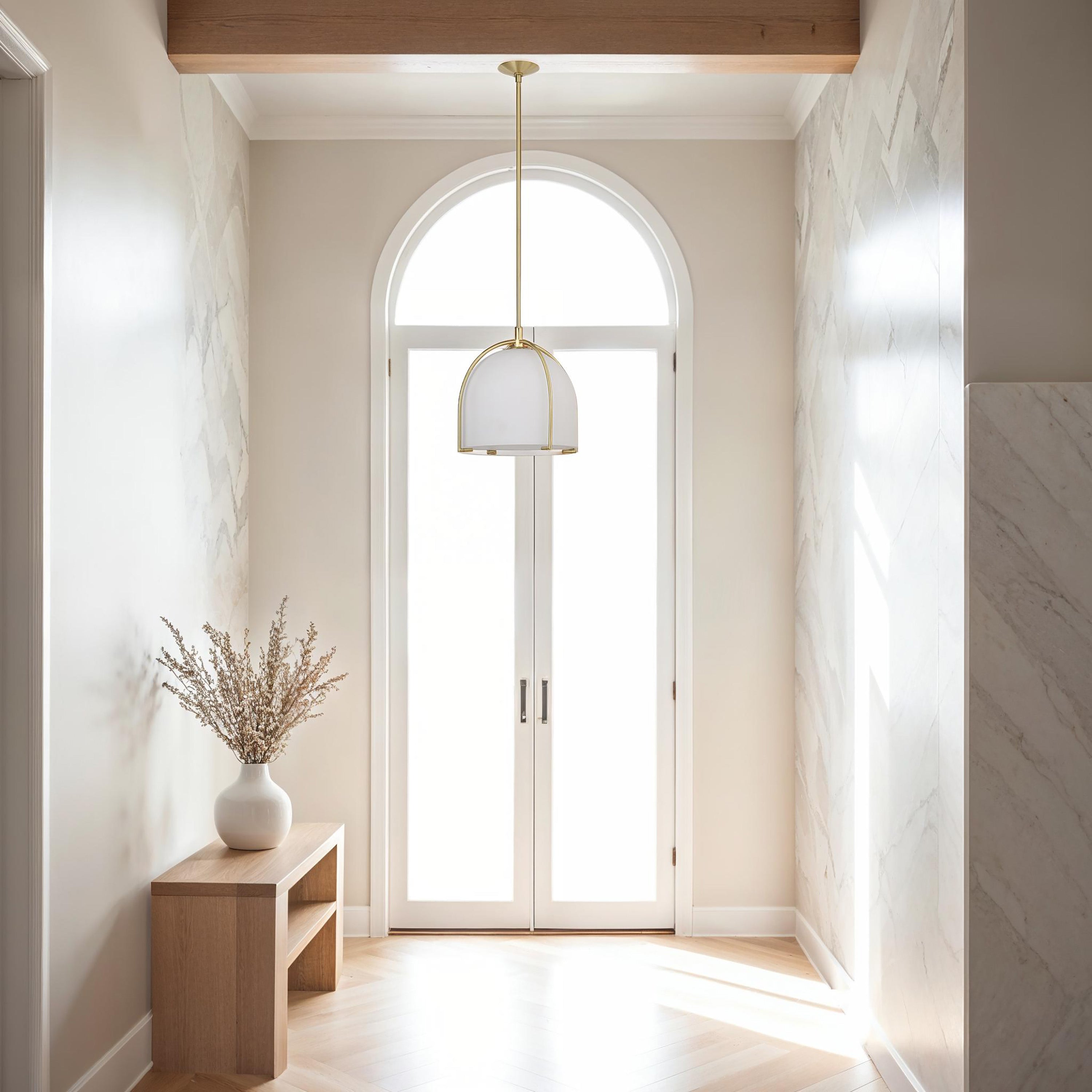 Alicante 76" Height Ceiling Fixture, Milk White - Lifestyle Image - LPC4490