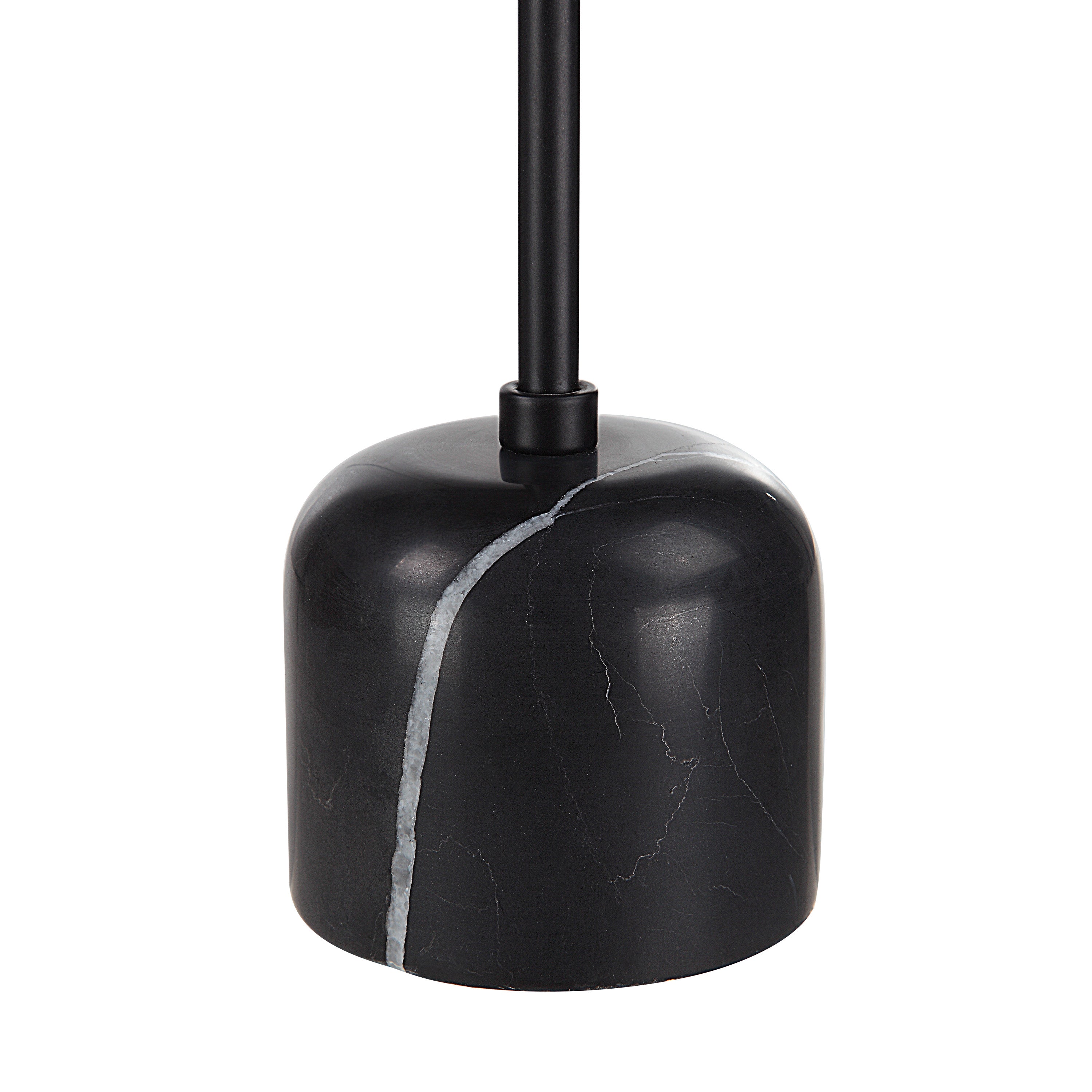 Uma Indoor Iron Set Of 2 Pillar Candle Holder, Matte Black - Additional Image 3 - CAN185