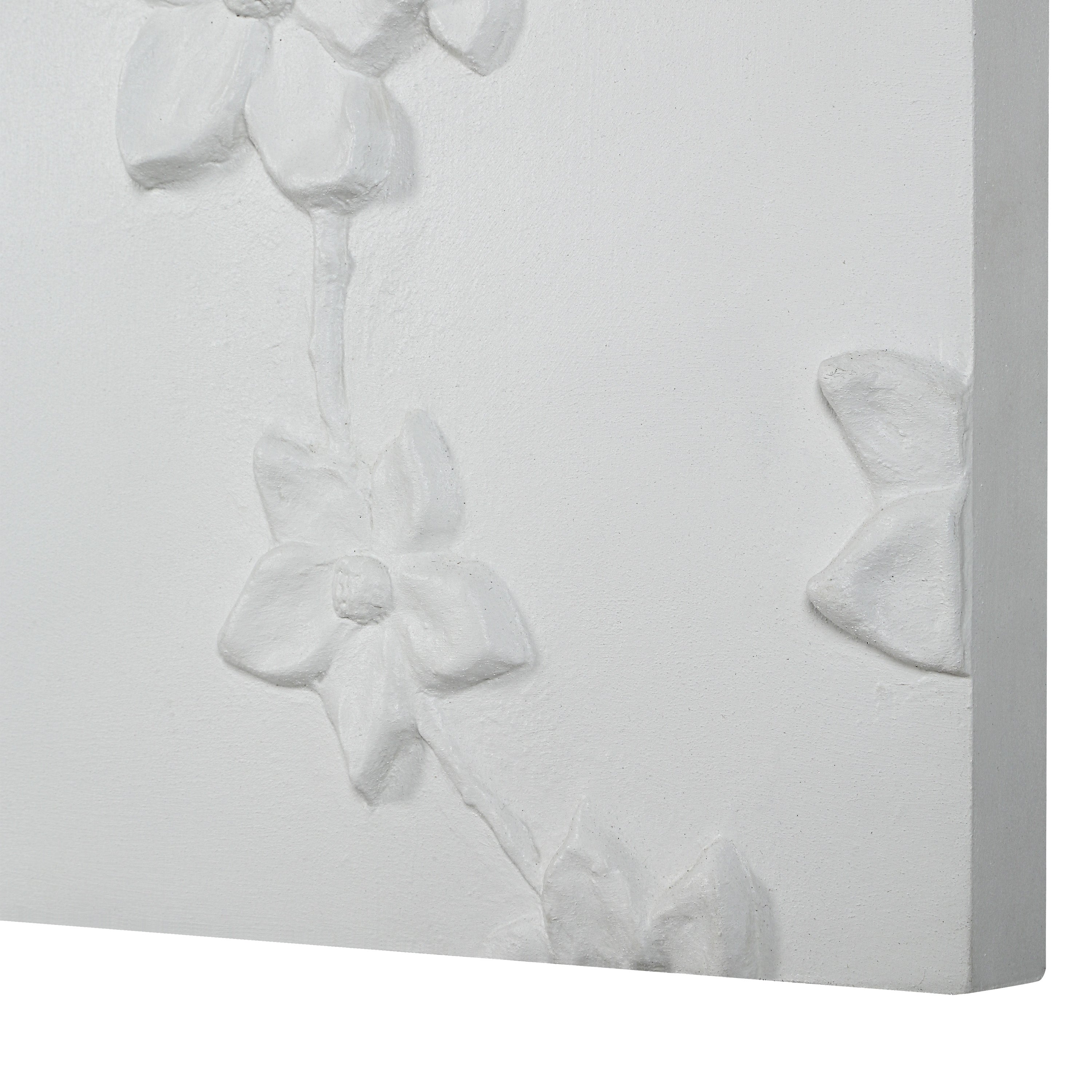 Beaudelaire 20" Wide Wall Decor, Matte White - Additional Image 10 - W6748
