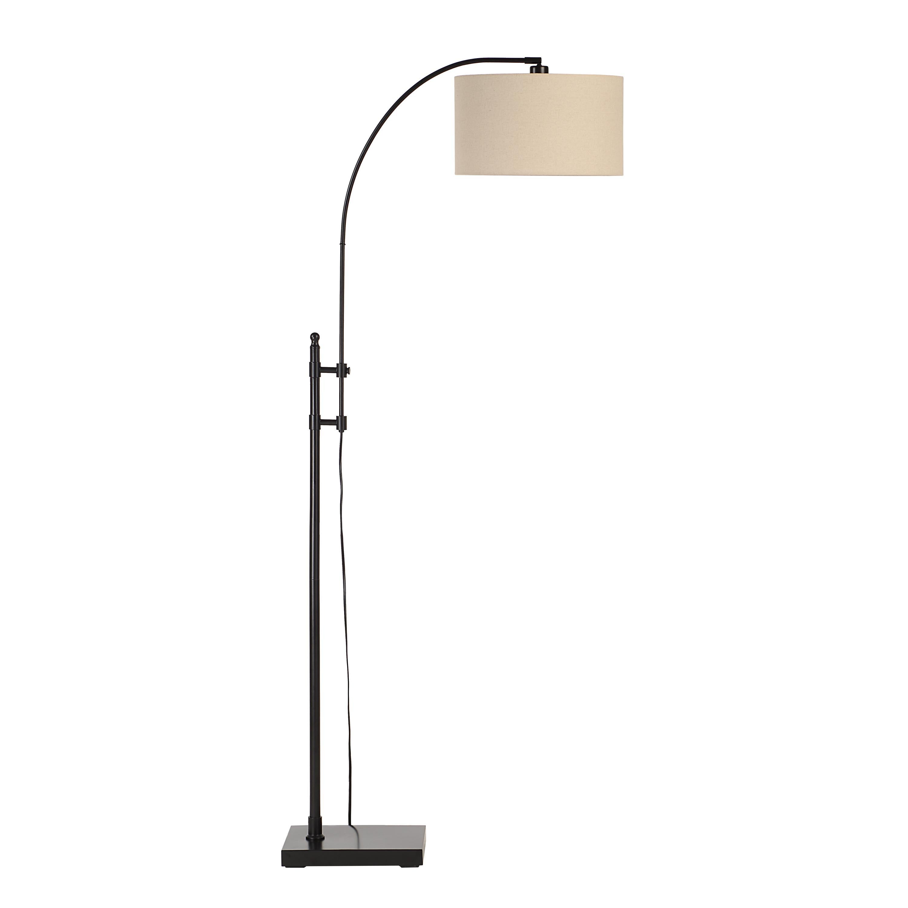 Crystal 66.5" Height Floor Lamp, Black - Angle Image - LPF3166