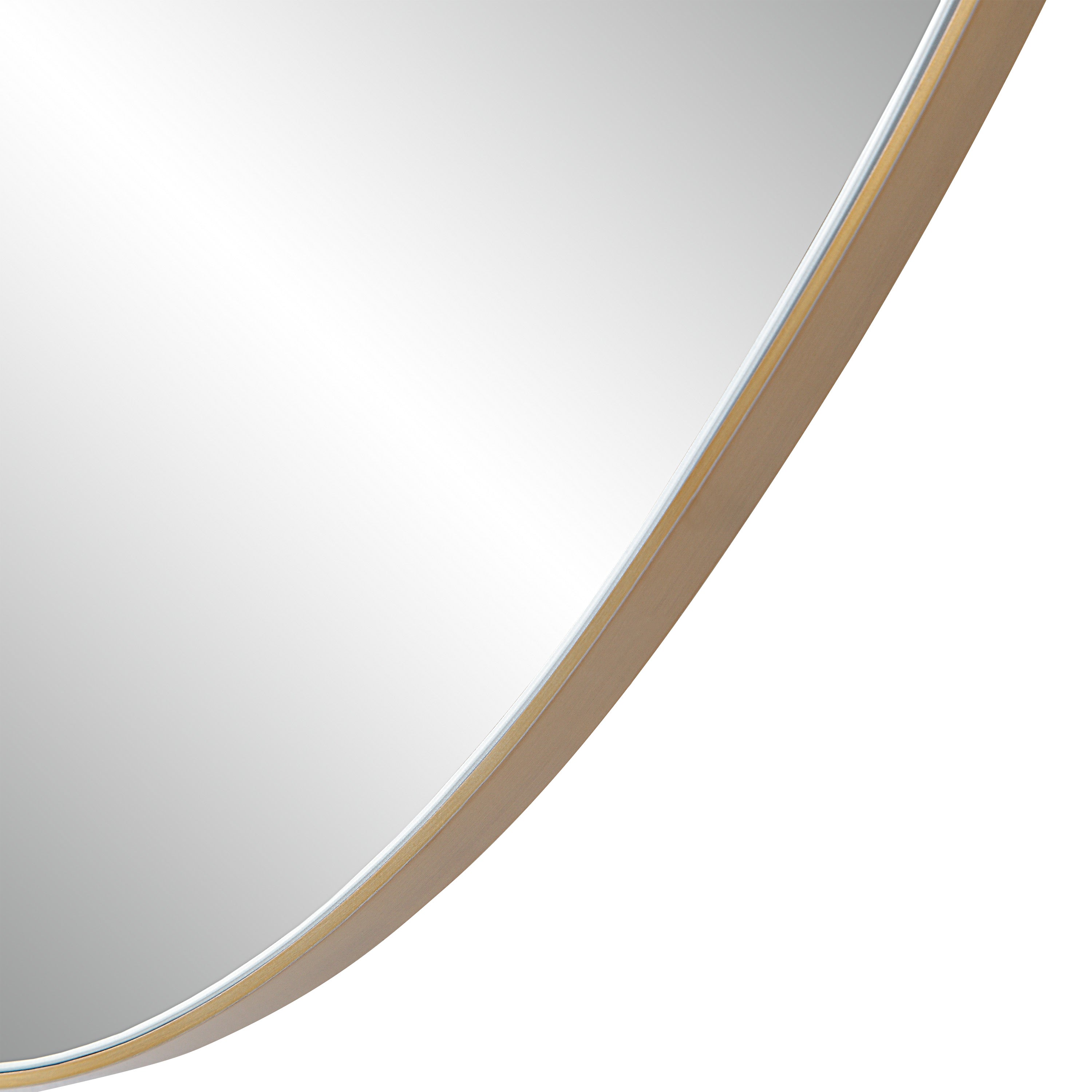 Noria 45" Tall Irregular Rectangular Oval Mirror, Burnished Brass - Detail Image - MT2607