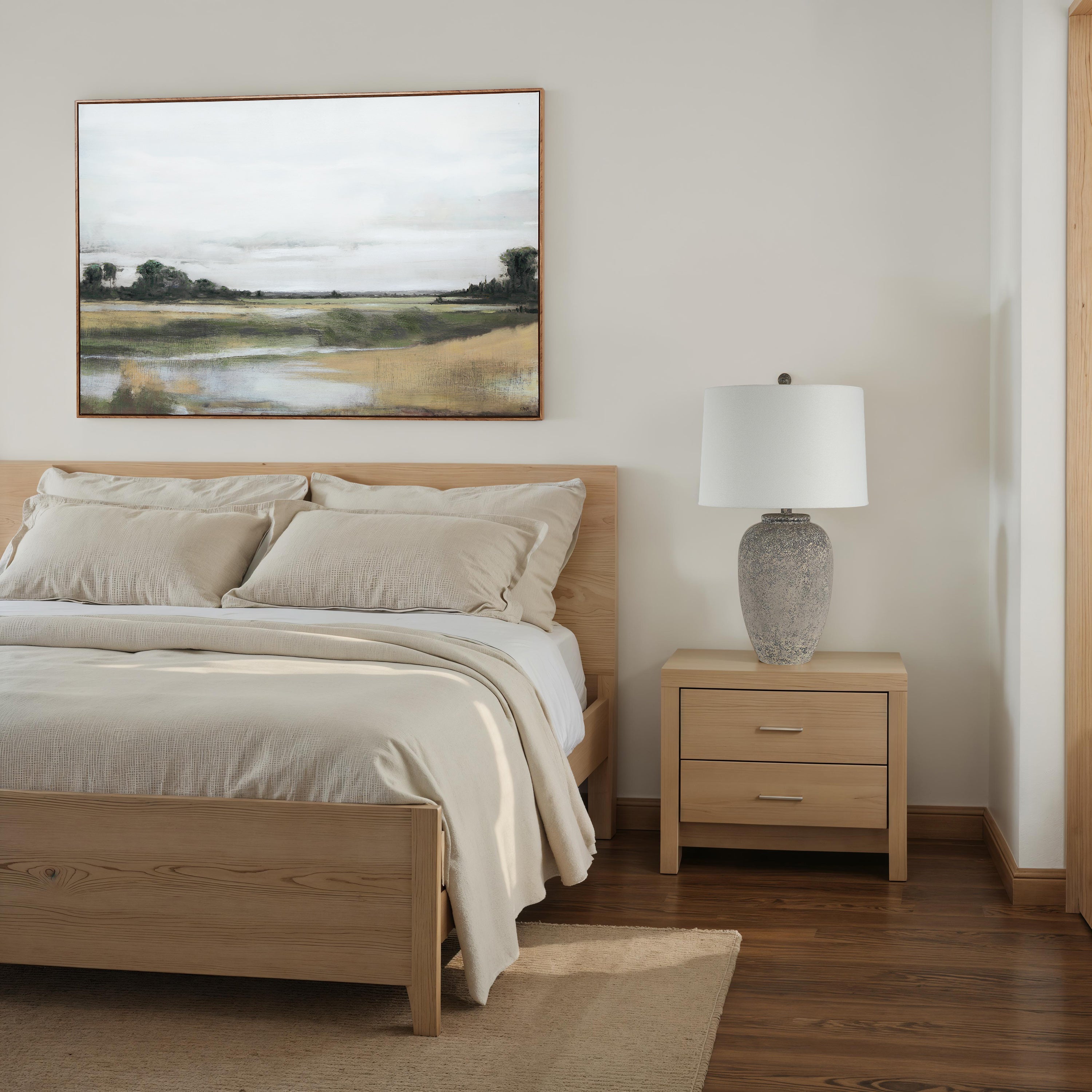 Klay 27.0" Height Table Lamps, Natural Brown - White Label Lifestyle Image - LPT1383EV