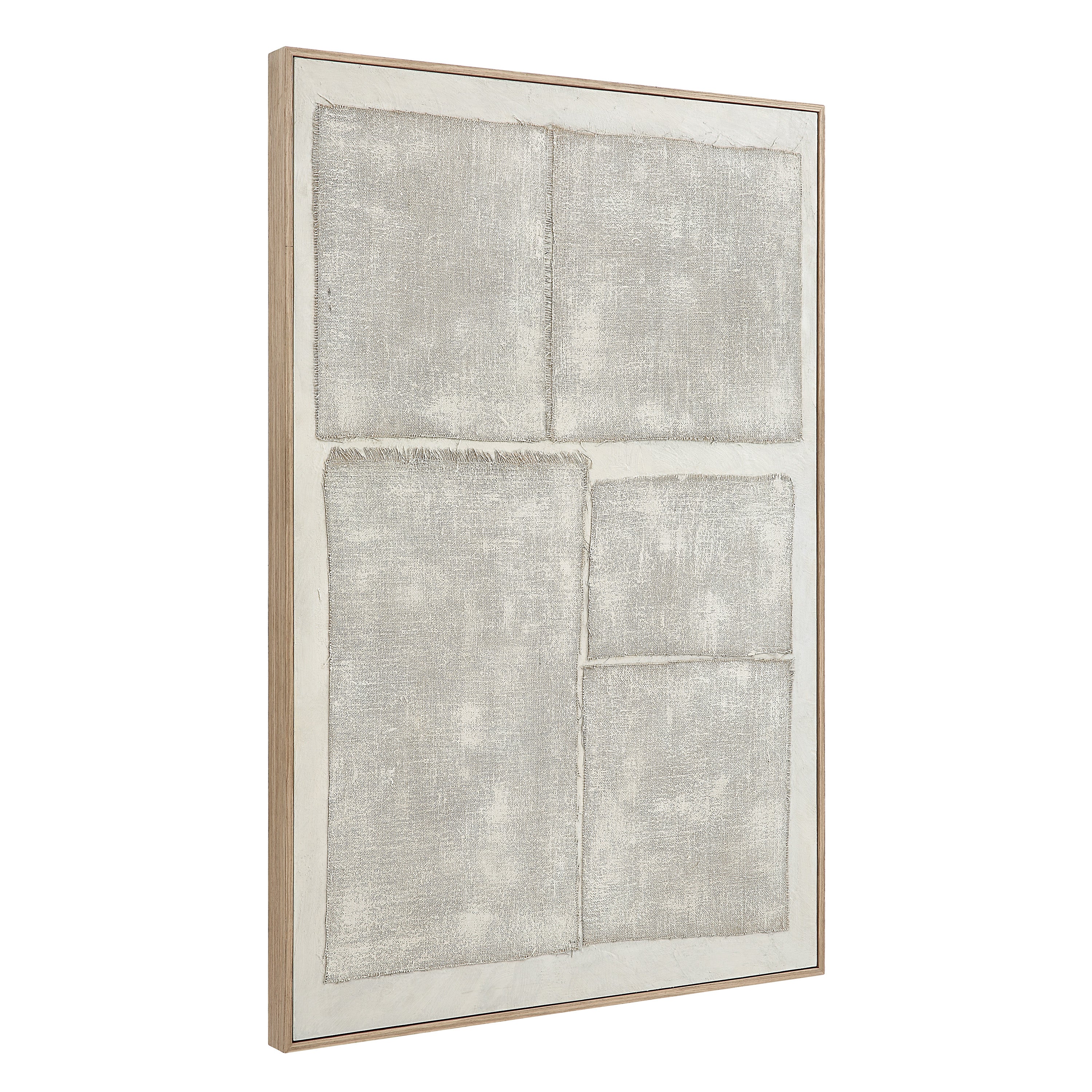 Picardy 60.3" Wide Wall Art with Wood Frame, Oak - Angle Image - W6745