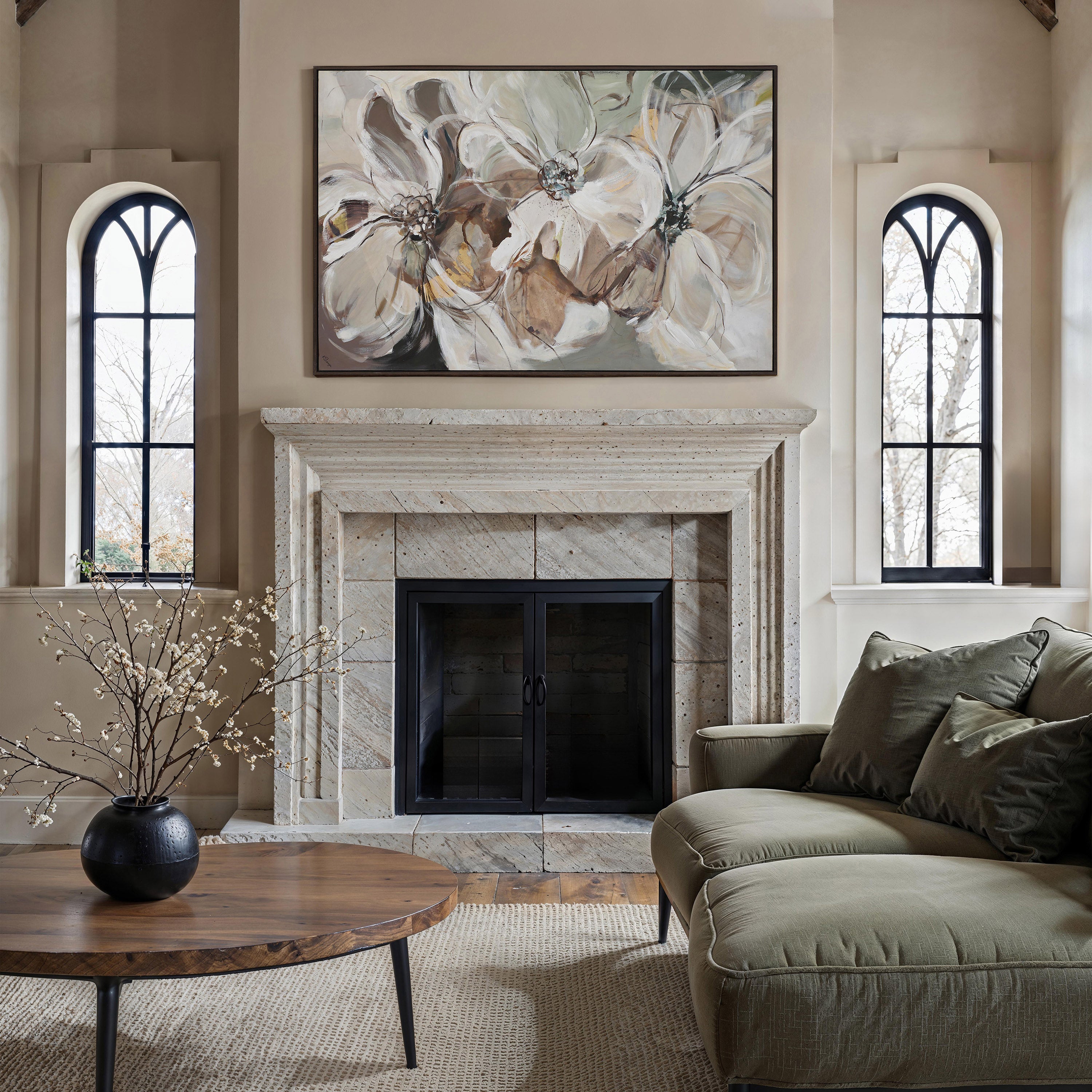 Argilla 40" H x 60" W Canvas Art - White Label Lifestyle Image - OL2226