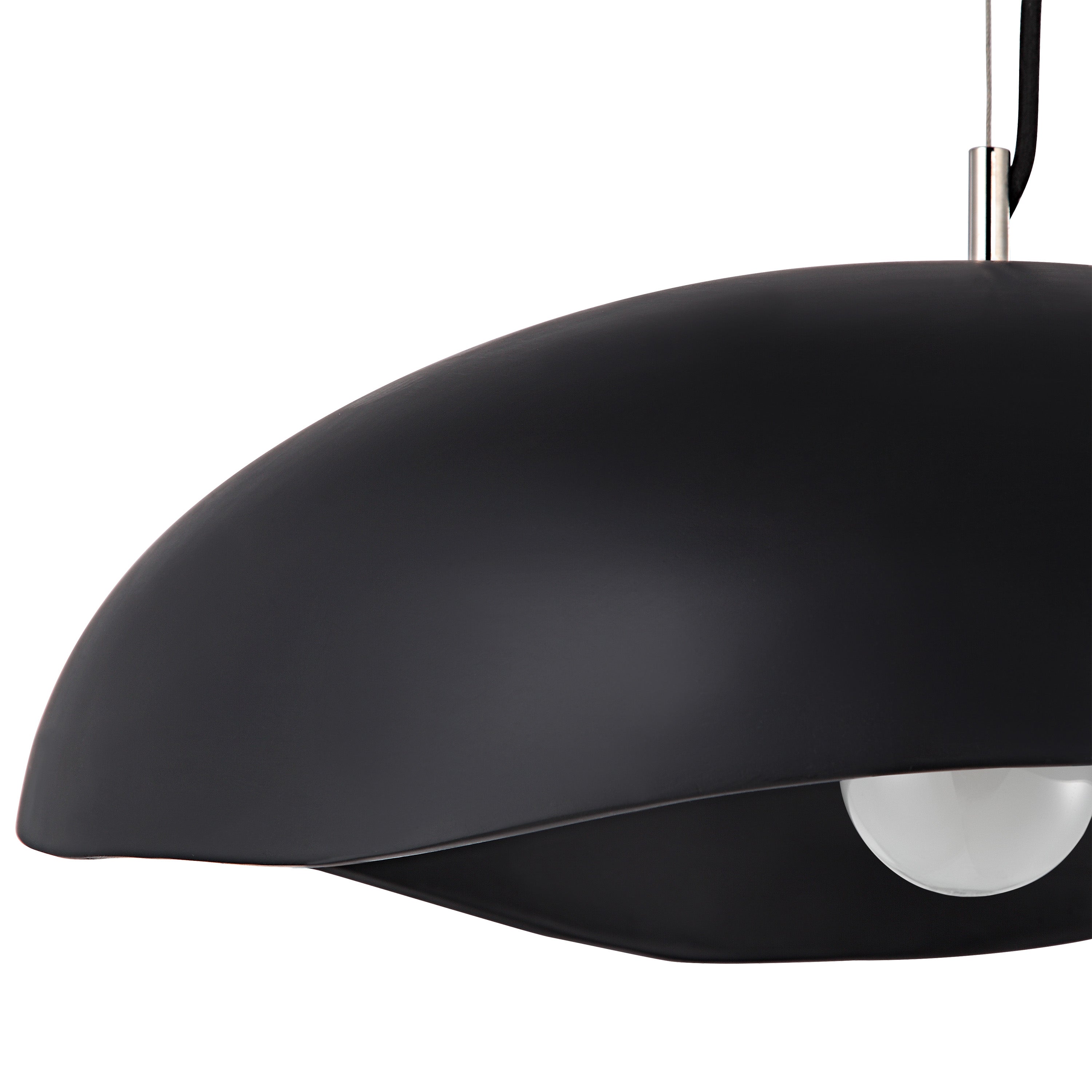 Filomena 22" Wide 1-Light Chandelier, Matte Black - Detail Image - LPC4479