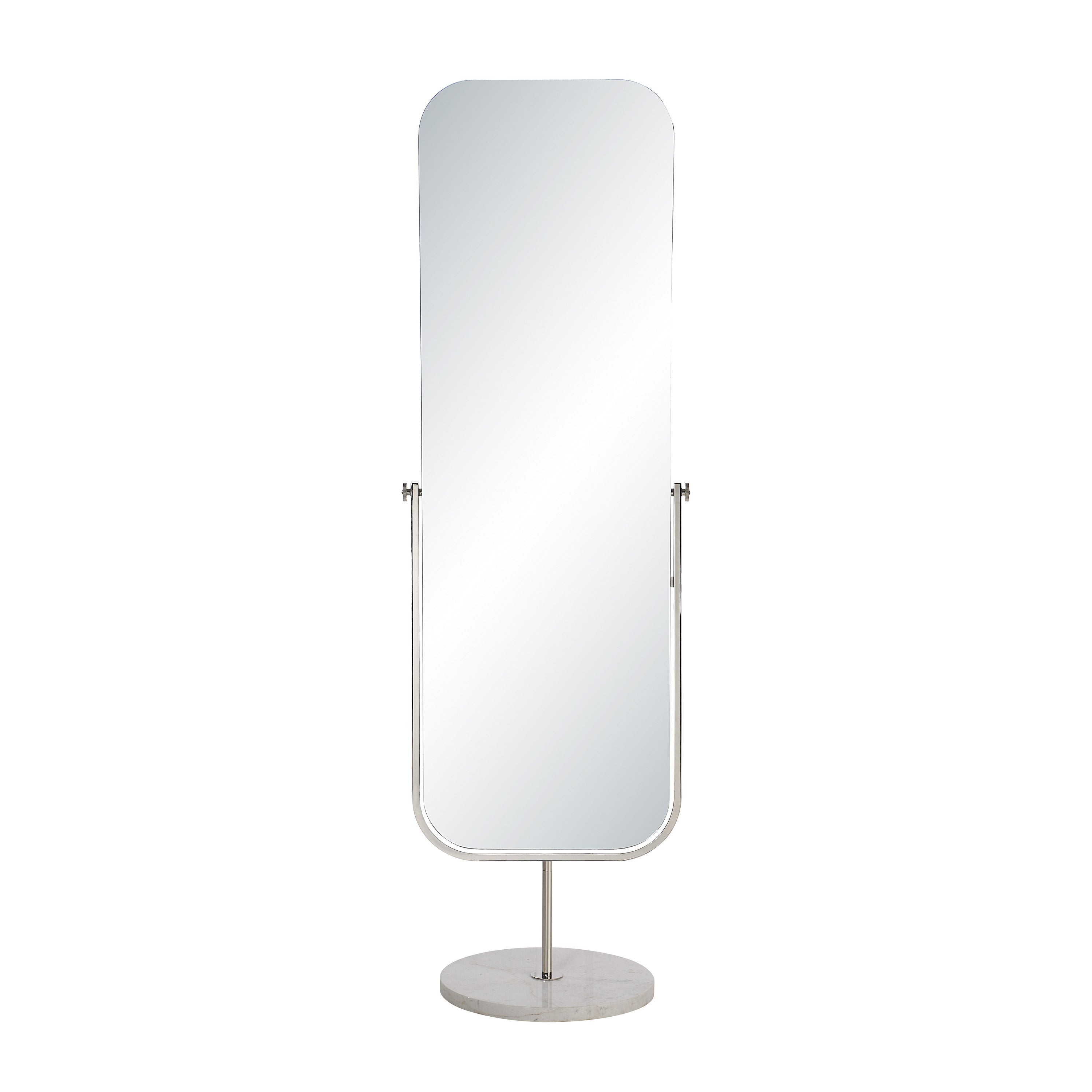 Mandra 66" H x 21" W Wall Mirror, Silver - Main Image - MT2732