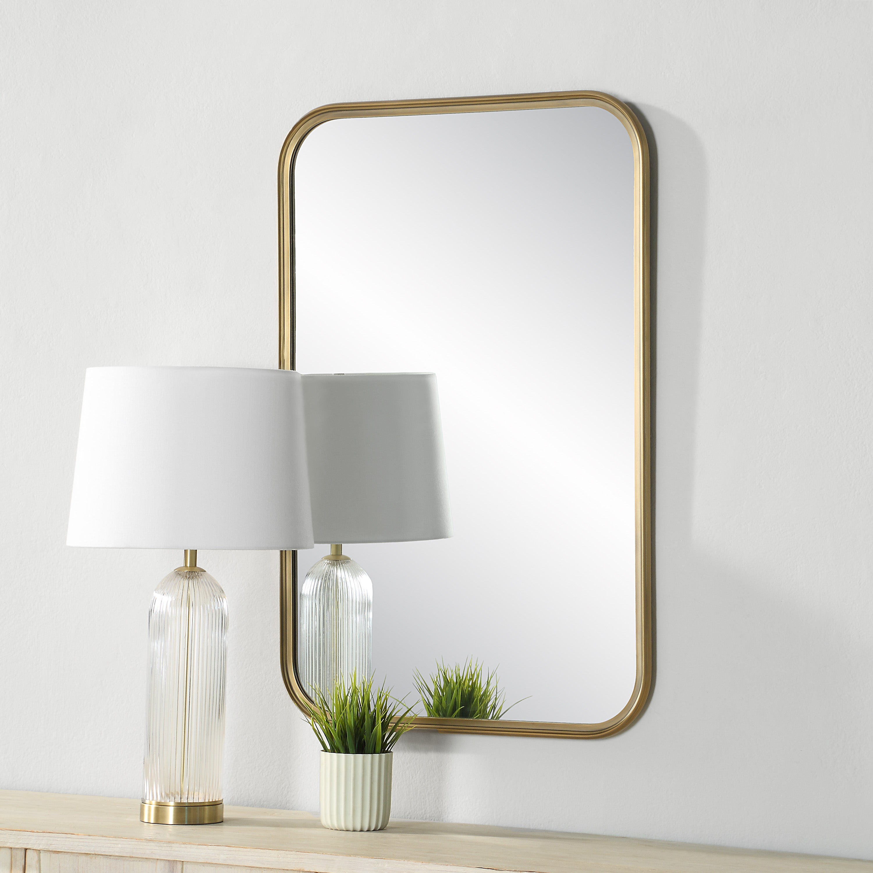 Jyn 36" Tall Rectangle Wall Mirror, Yellow - Lifestyle Image - MT2666