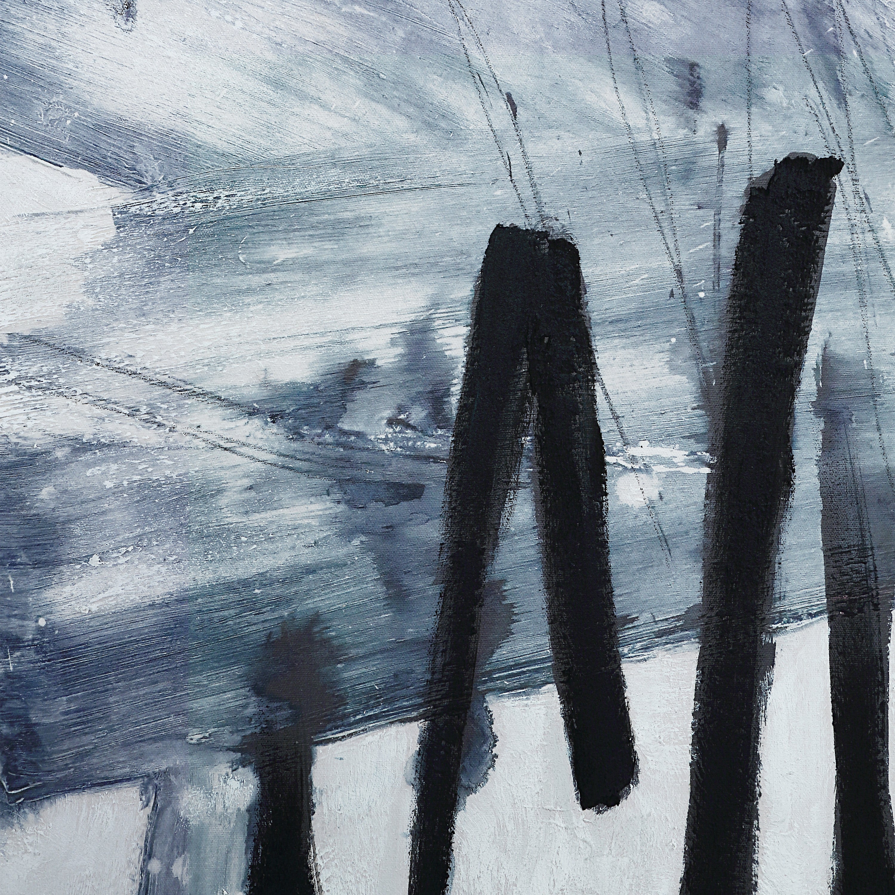 Senso 48" H x 36" W Canvas Art, Blue - Additional Images - OL2215