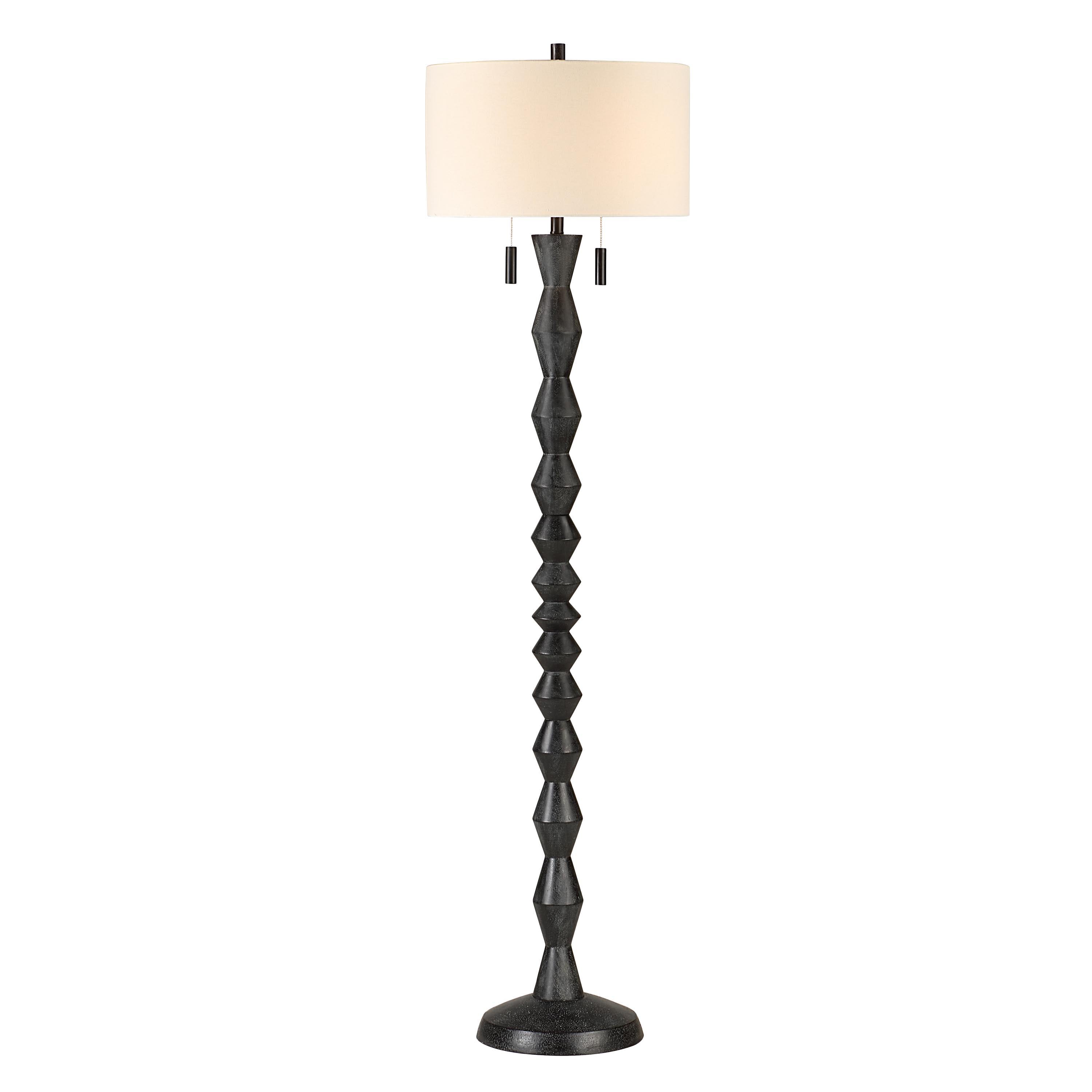Phyllis 75.75" Height Floor Lamp, Black - Additional Image 2 - LPF3177