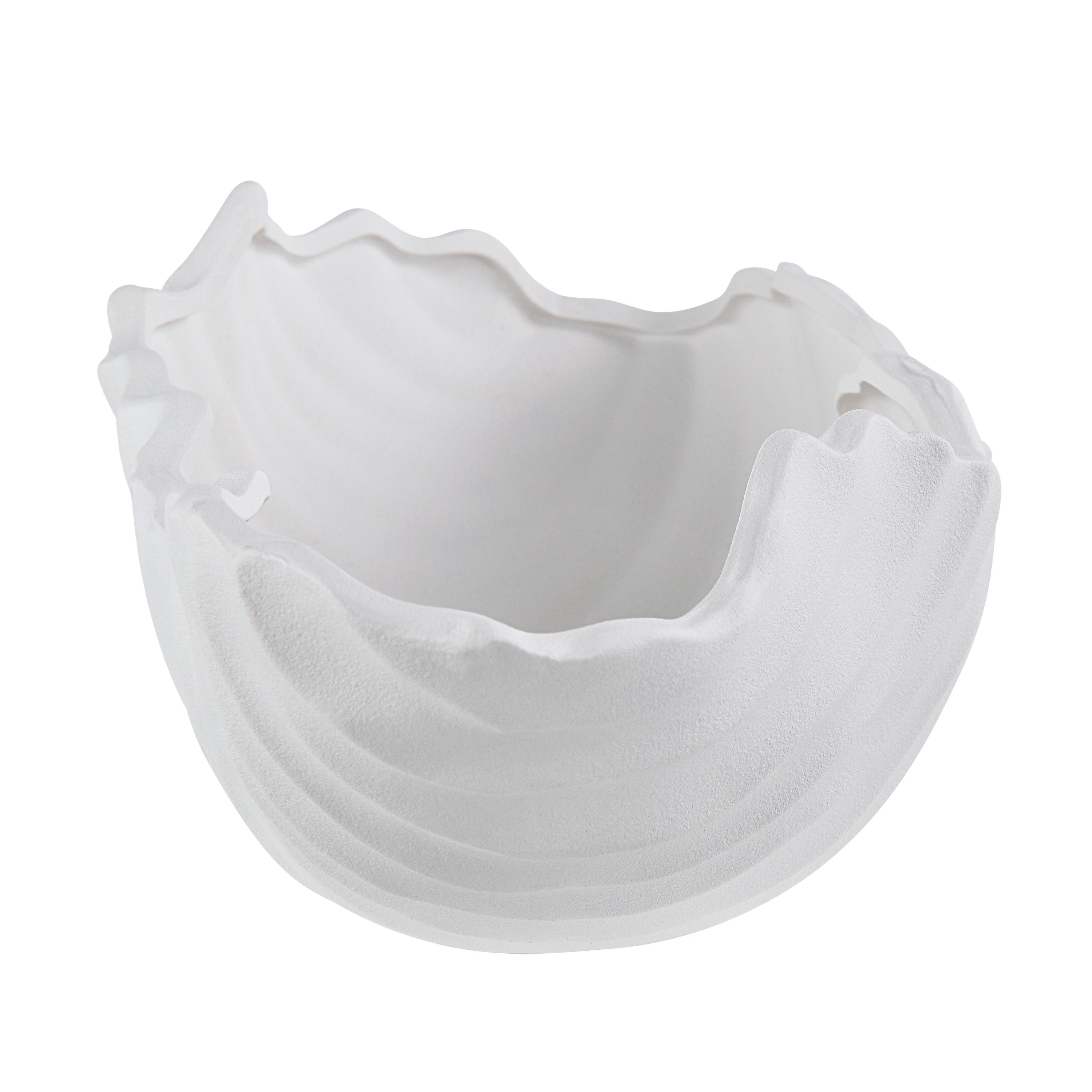Darius Indoor Ceramic Bowl, Matte White - Additional Image 2 - VAS255