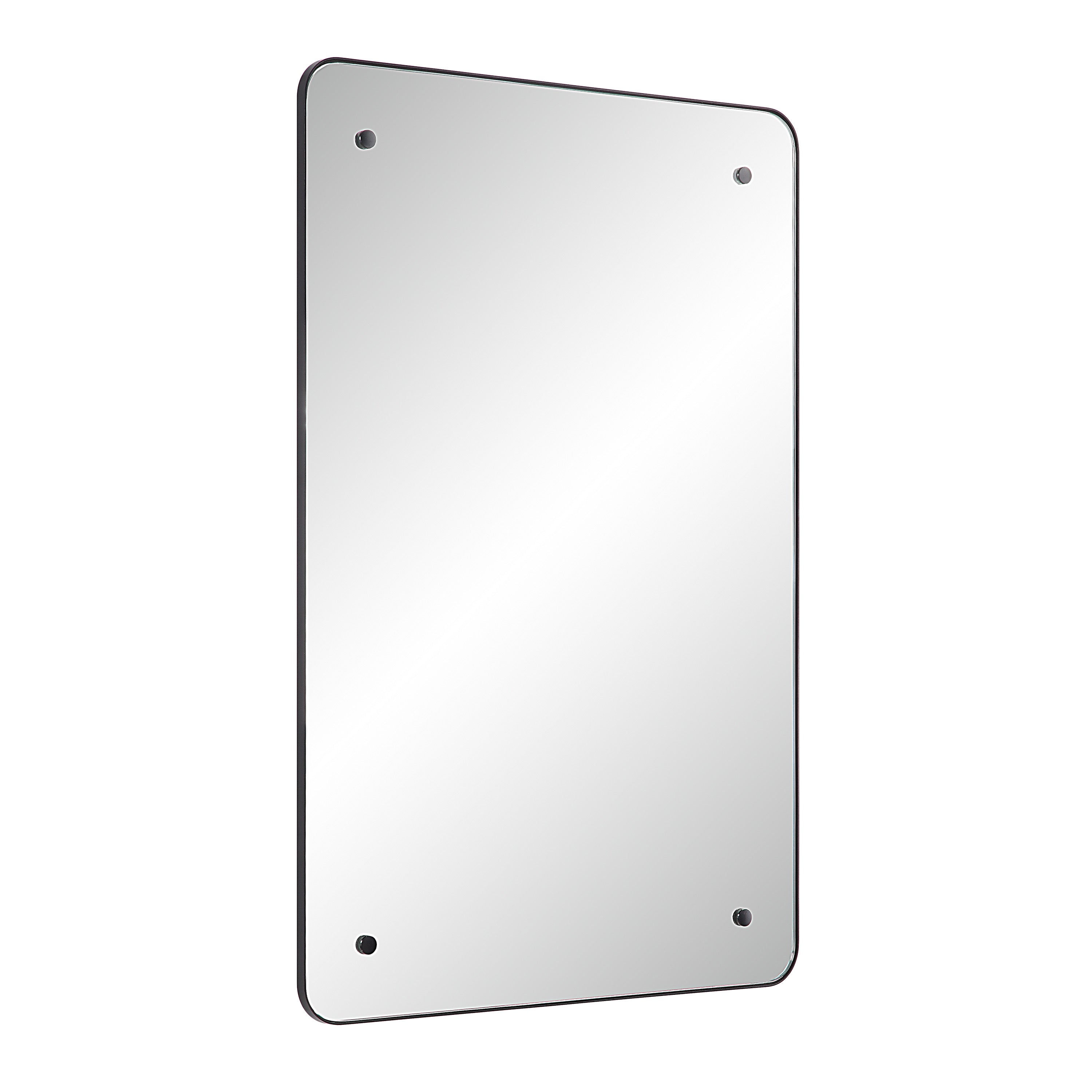 Aine 36" Tall Rectangular Mirror, Matte Black - Angle Image - MT2613