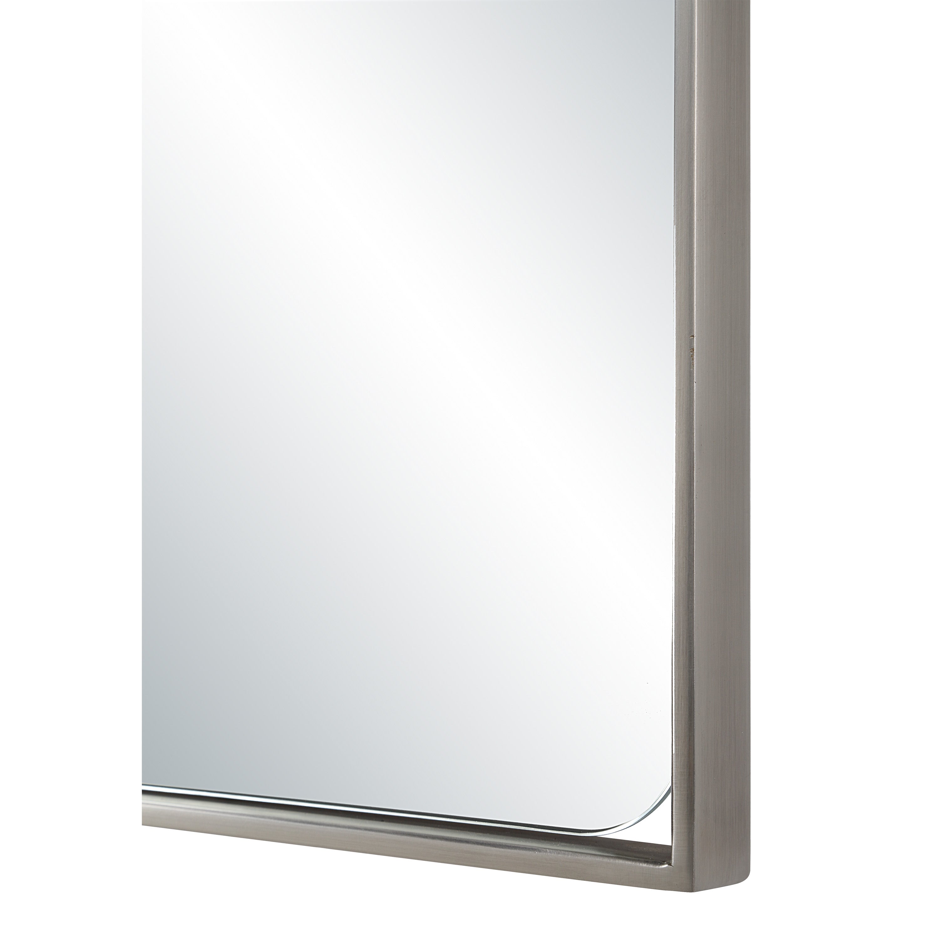 Mentha 30" H x 20" W Wall Mirror, Silver - Detail Image - MT2730