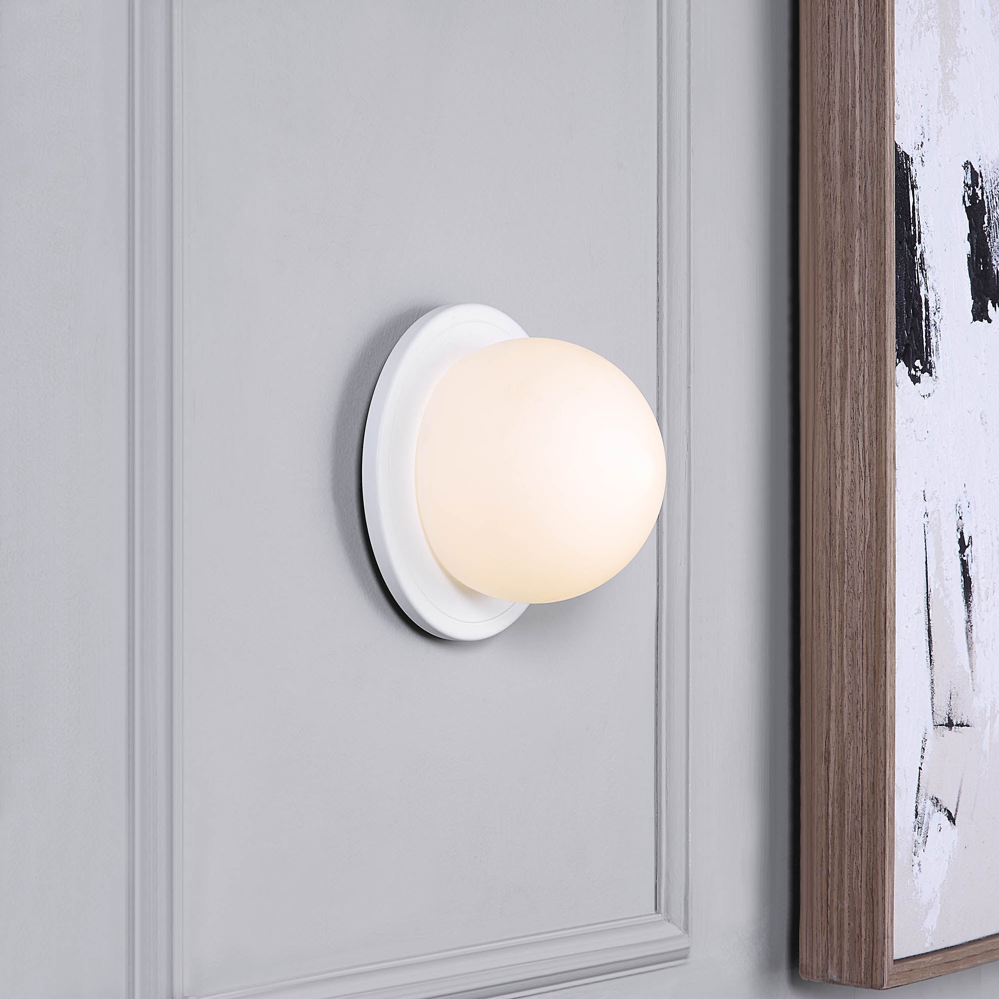 Raquels 6.5" Length Wall Sconce, White - Lifestyle Image - WS127
