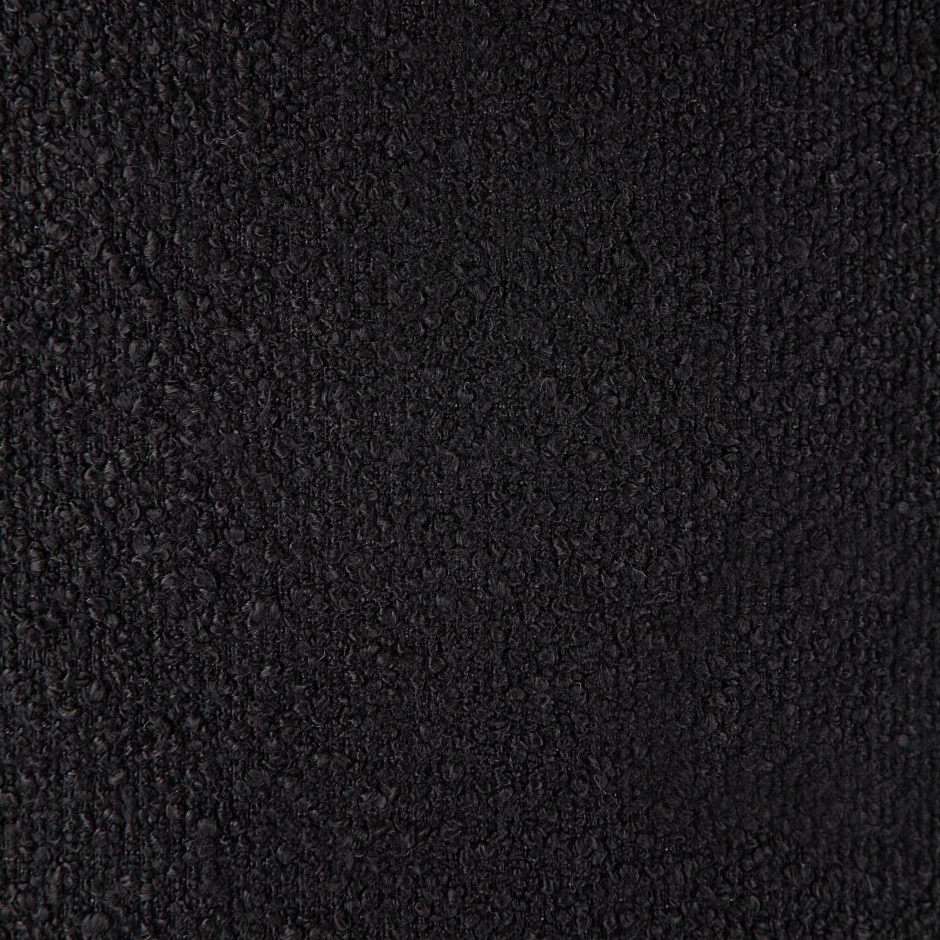 Castillo Indoor Boucle Ottoman, Black - Additional Image 2 - CHA092