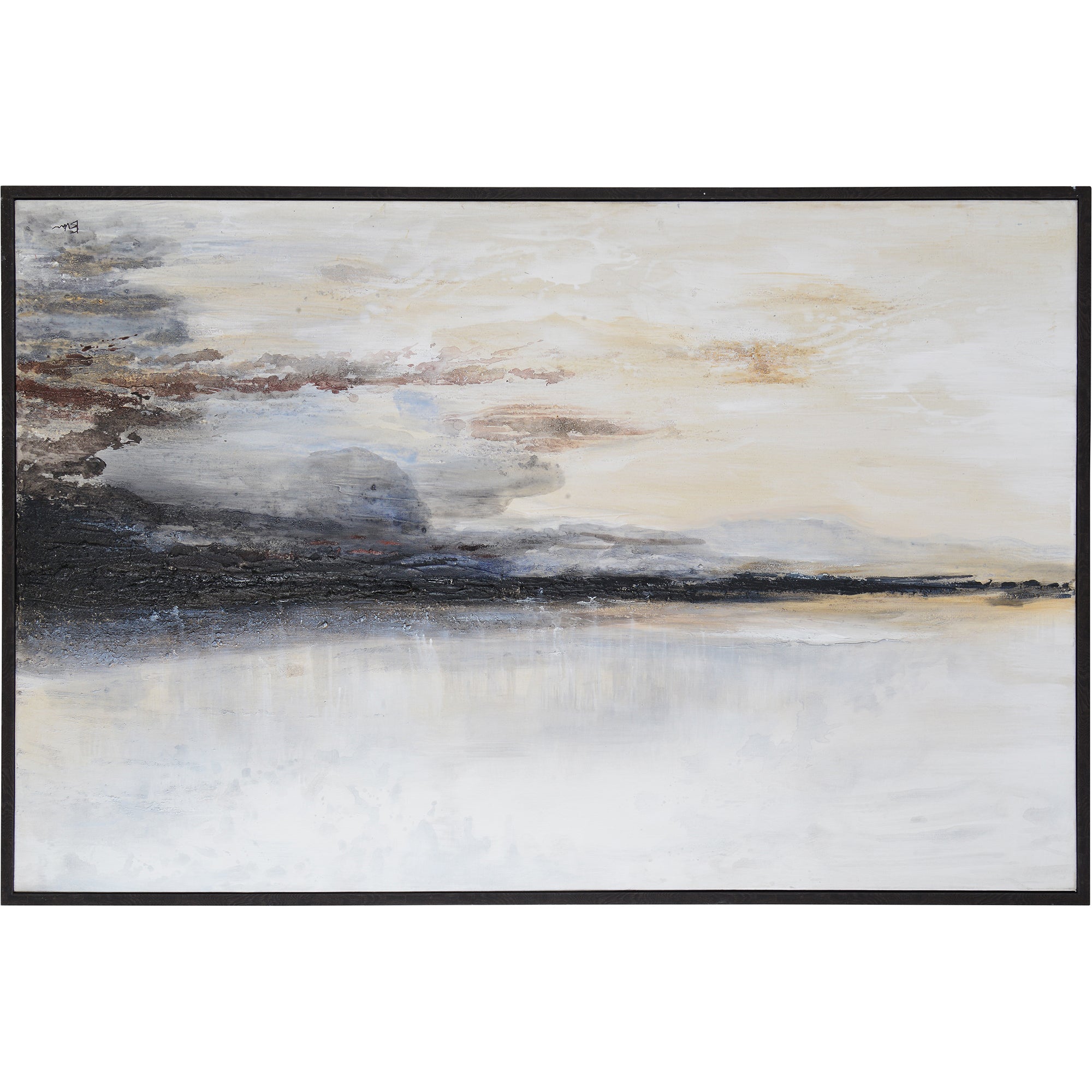 Warran 40" Wide Canvas Art, Black - Main Image - OL1890
