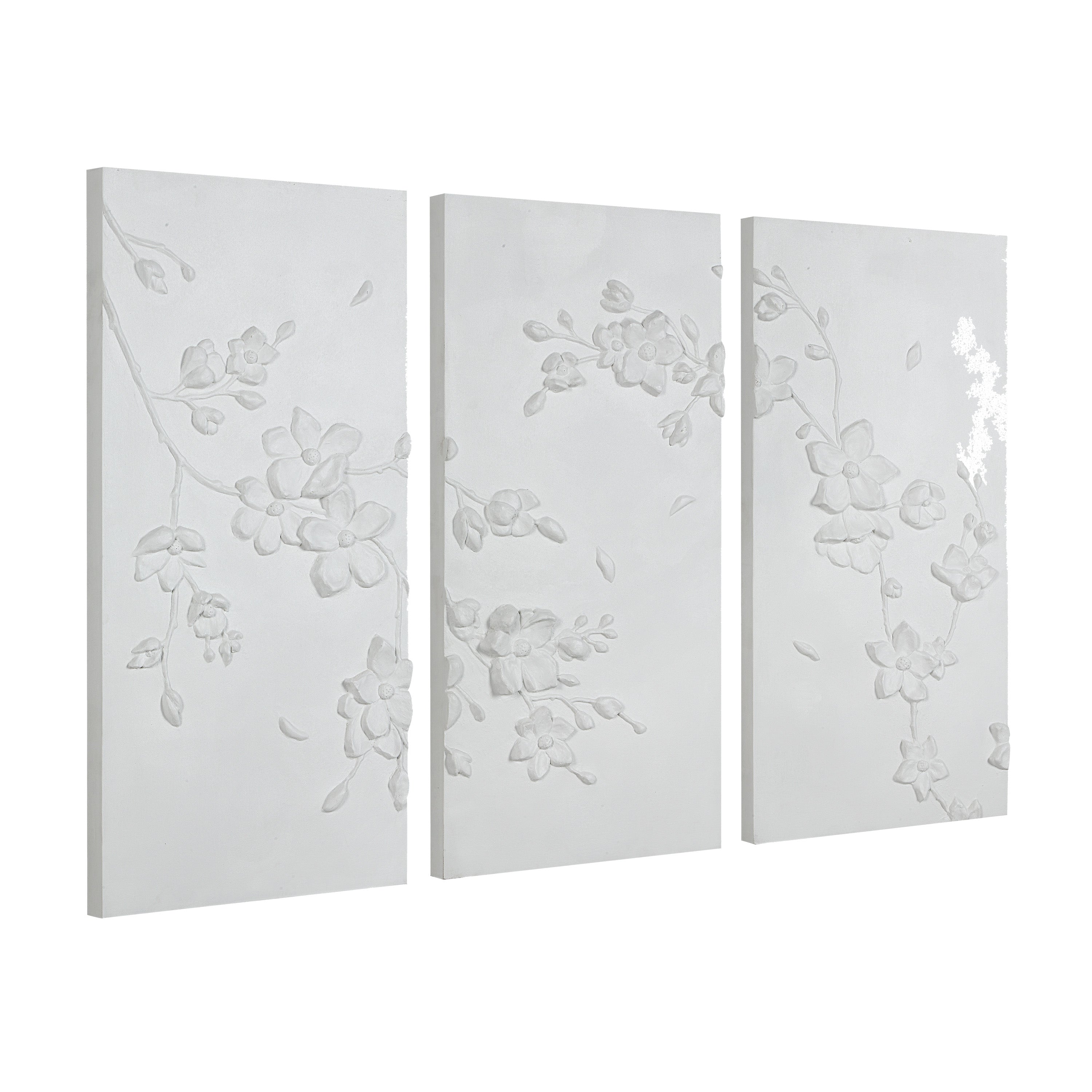 Beaudelaire 20" Wide Wall Decor, Matte White - Angle Image - W6748