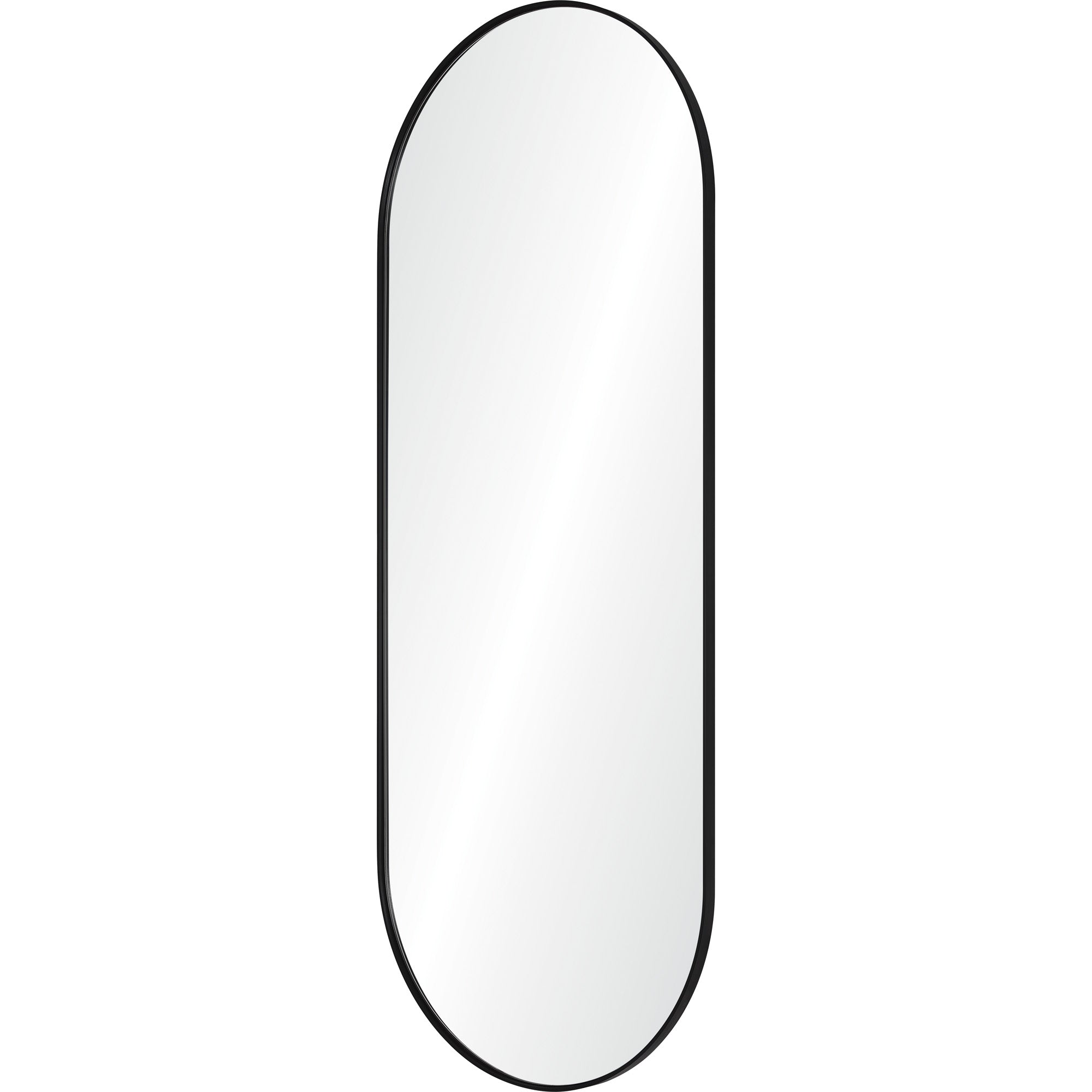 Ammar 60" Tall Oval Wall Mirror, Black - Angle Image - MT2510