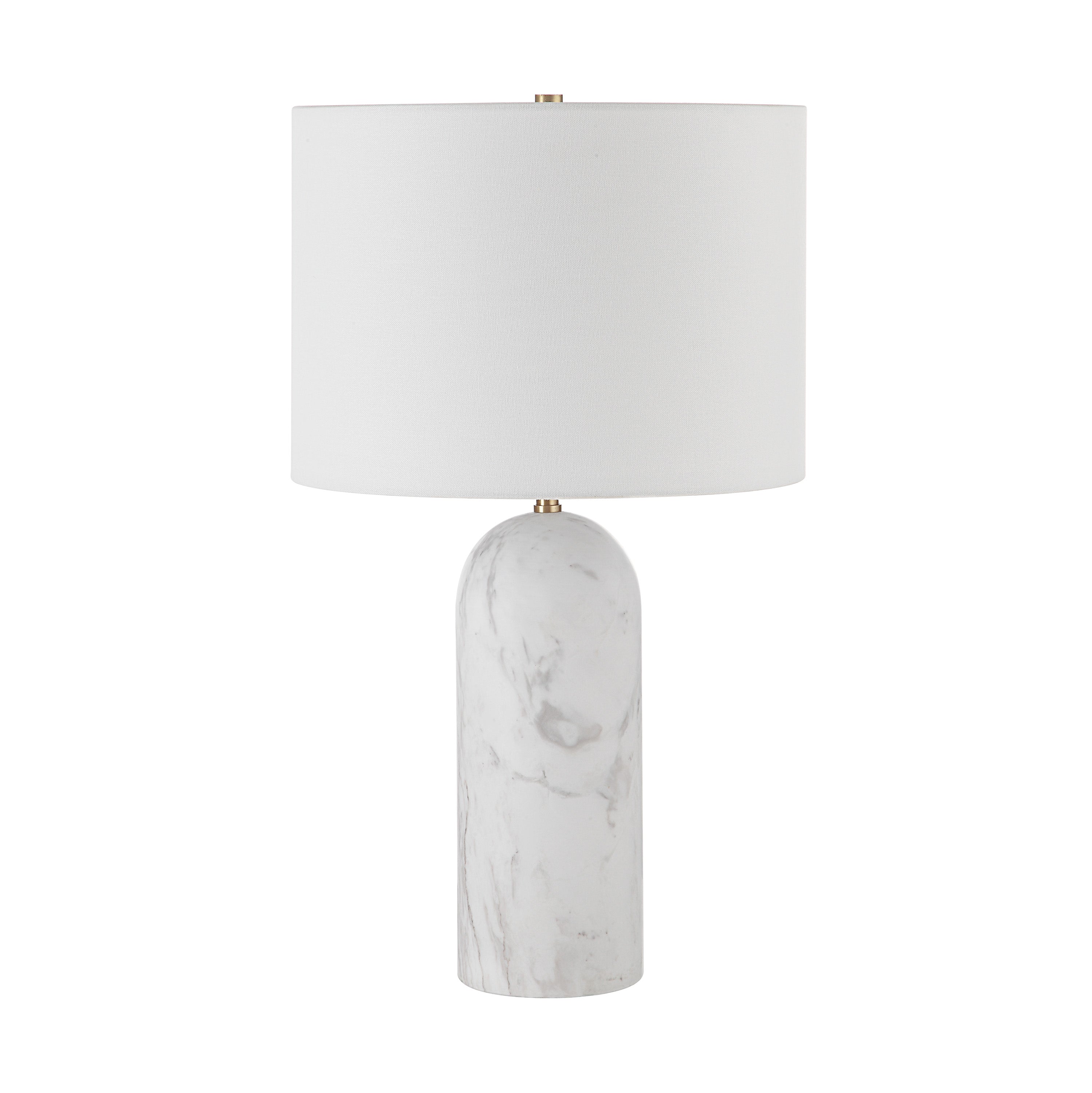 Beausoleil 25" Tall Satin Brass Iron Table Lamp with Drum Linen Shade - Main Image - LPT1272