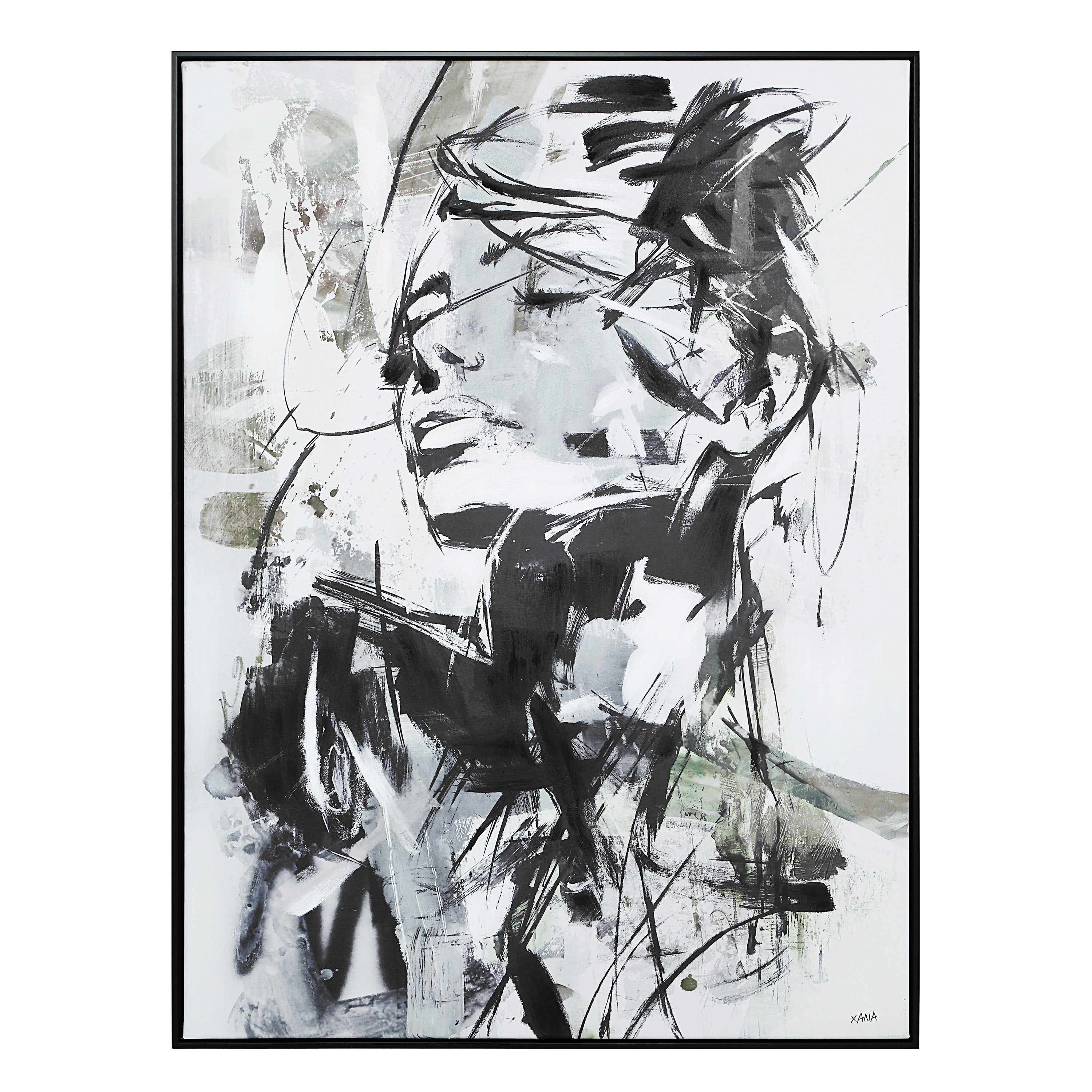 Aaliyah 48" H x 36" W Canvas Art, Black - Main Image - OL2222