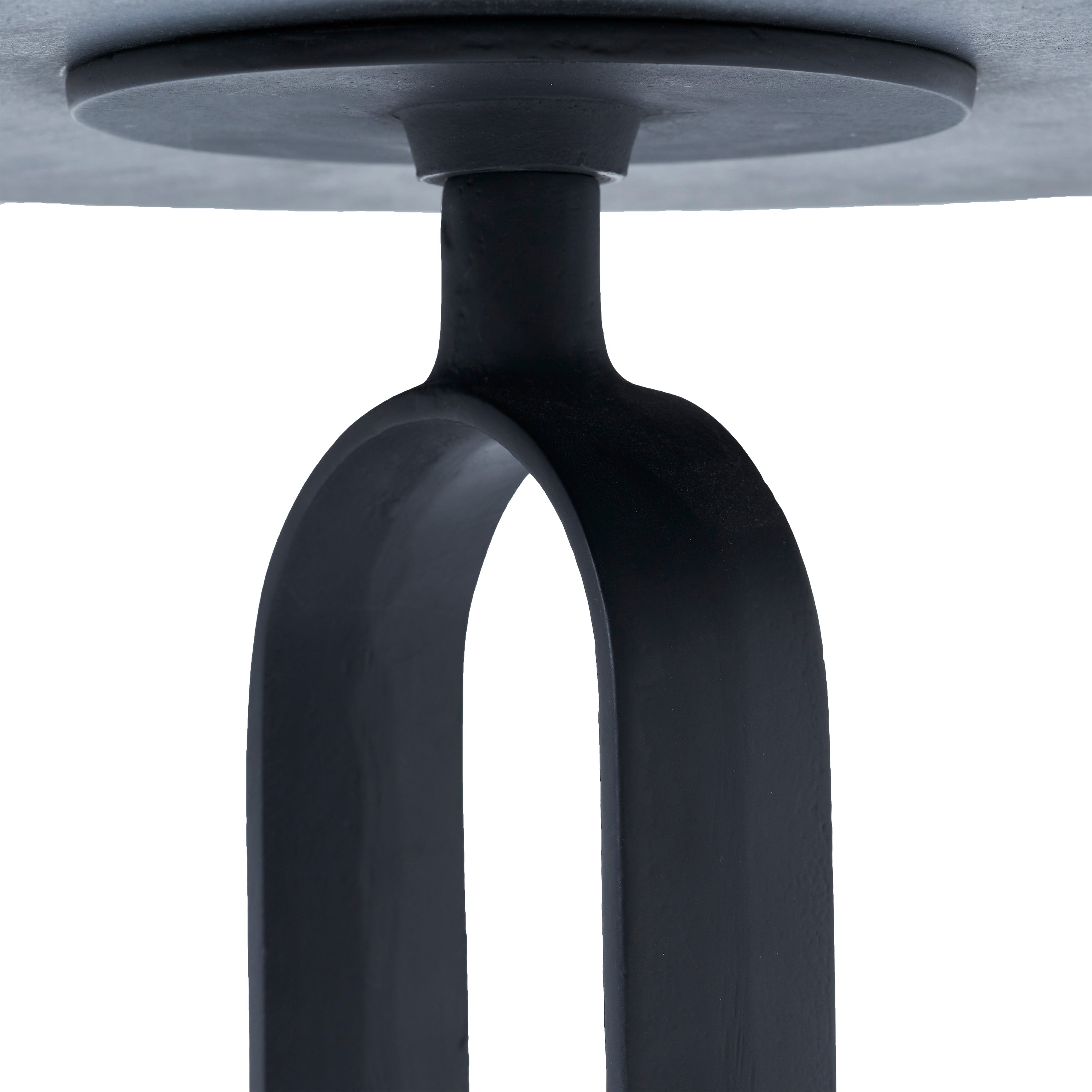 Eryx Indoor Cast Aluminum Side Table, Matte Black - Detail Image - TA472