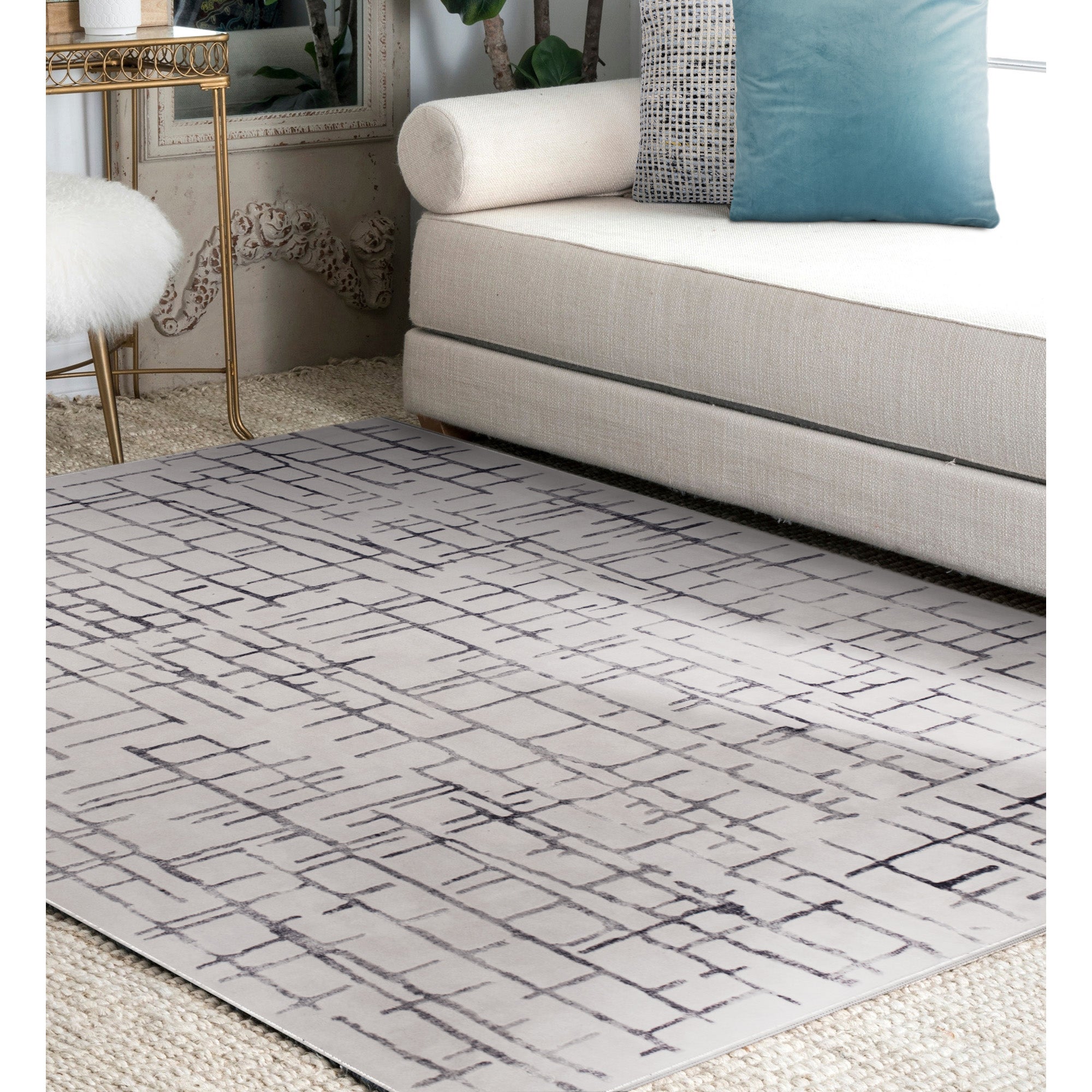 Ariella 3x5 Power loomed Indoor Rug, Grey - Additional Image 4 - RARI-20079-35