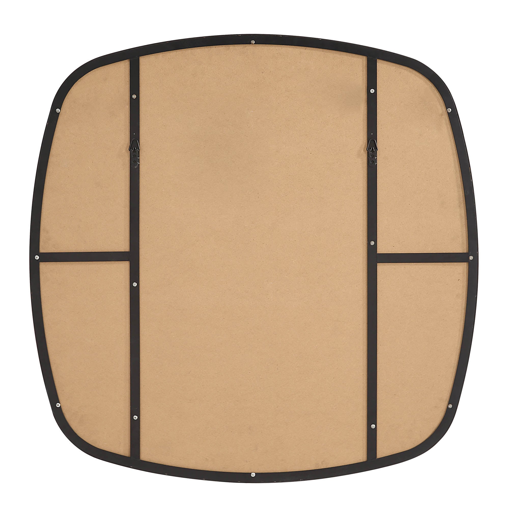Sparti 36" Tall Square Wall Mirror, Black - Backing Image - MT2534