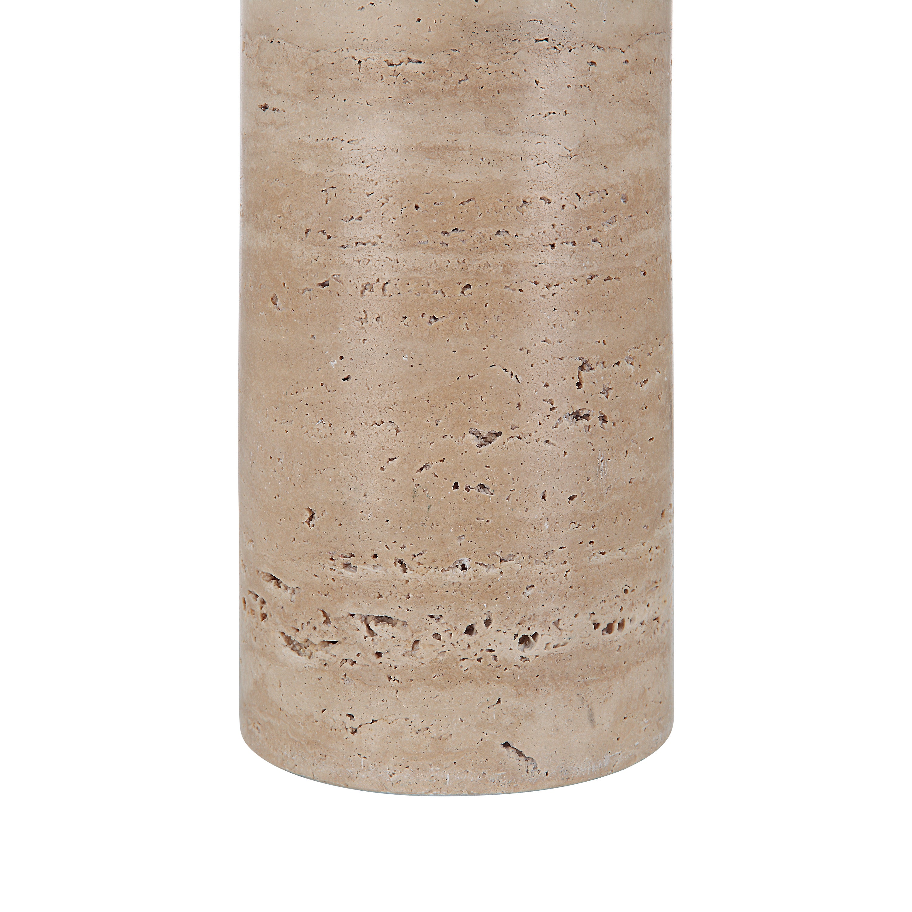Ixora 25" Tall Plated Antique Brushed Brass Iron Table Lamp with Drum Linen Shade - Detail Image - LPT1262