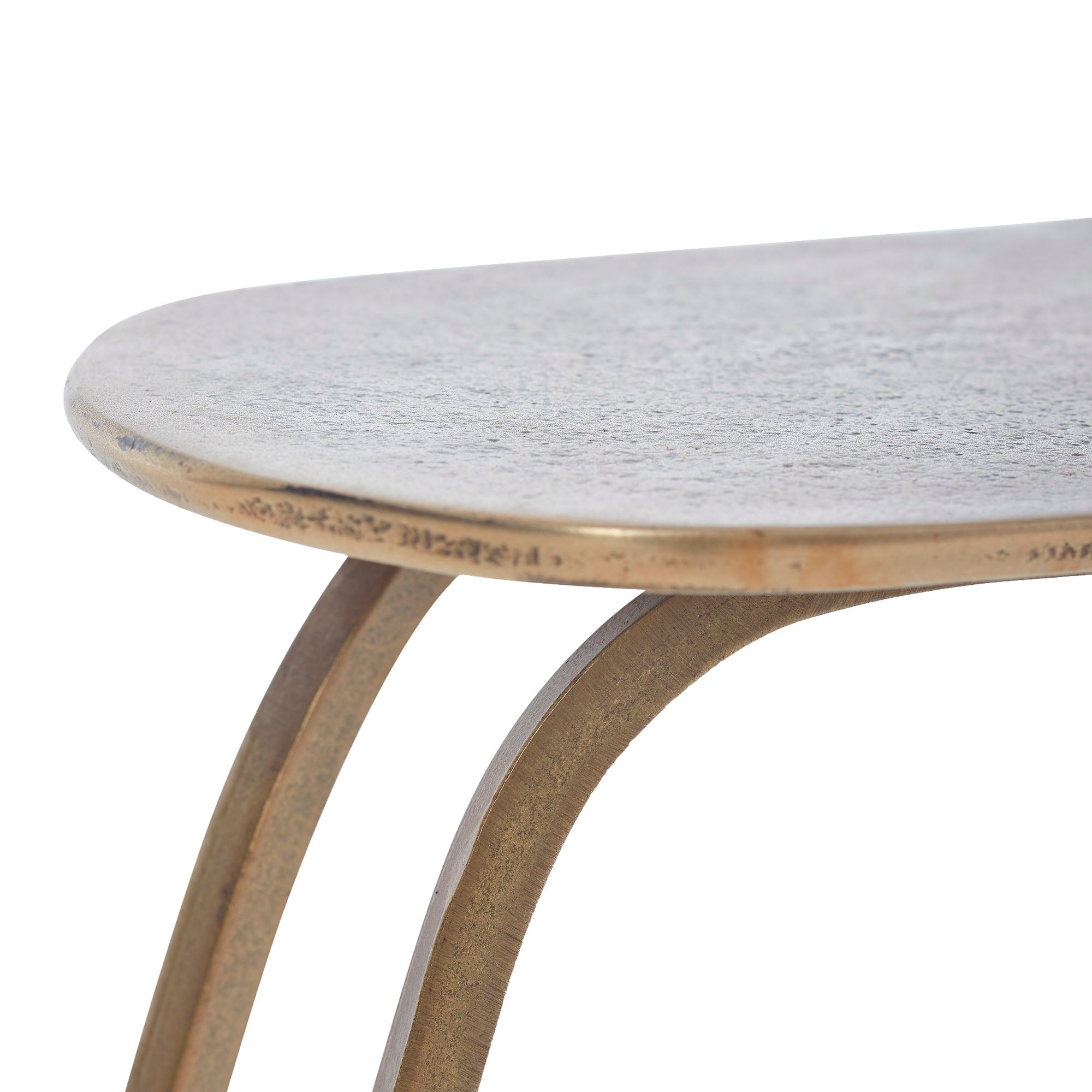 Balam Indoor Aluminum Table, Antique Brass - Additional Images - TA453