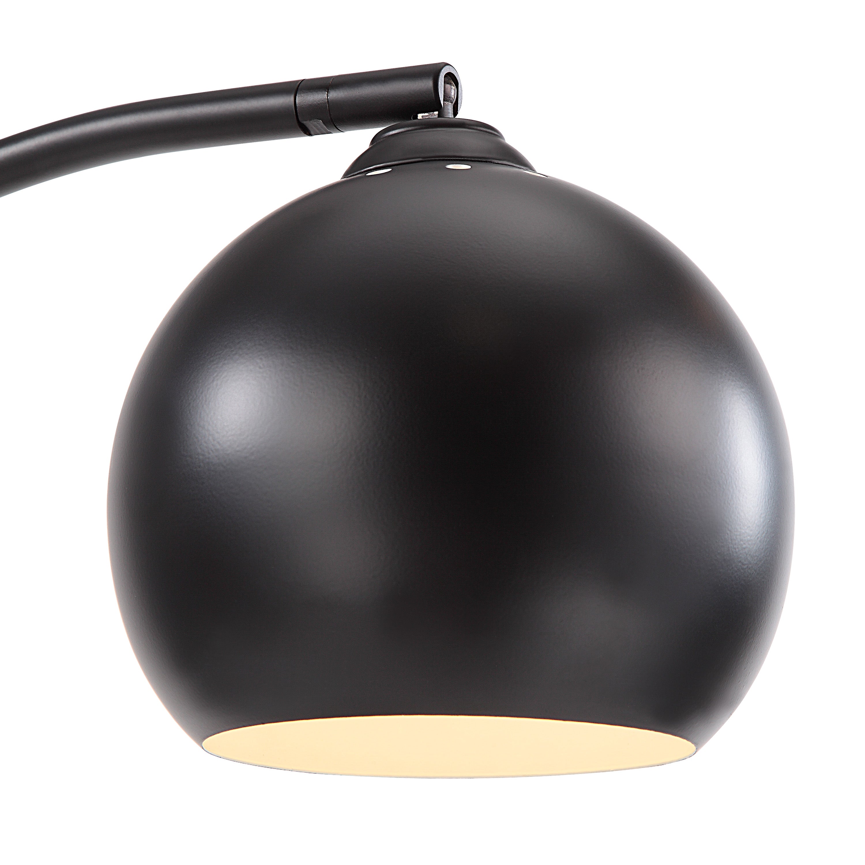 Folia 84" Tall Matte Black Floor Lamp with Dome Iron Shade - Additional Image 3 - LPF3150