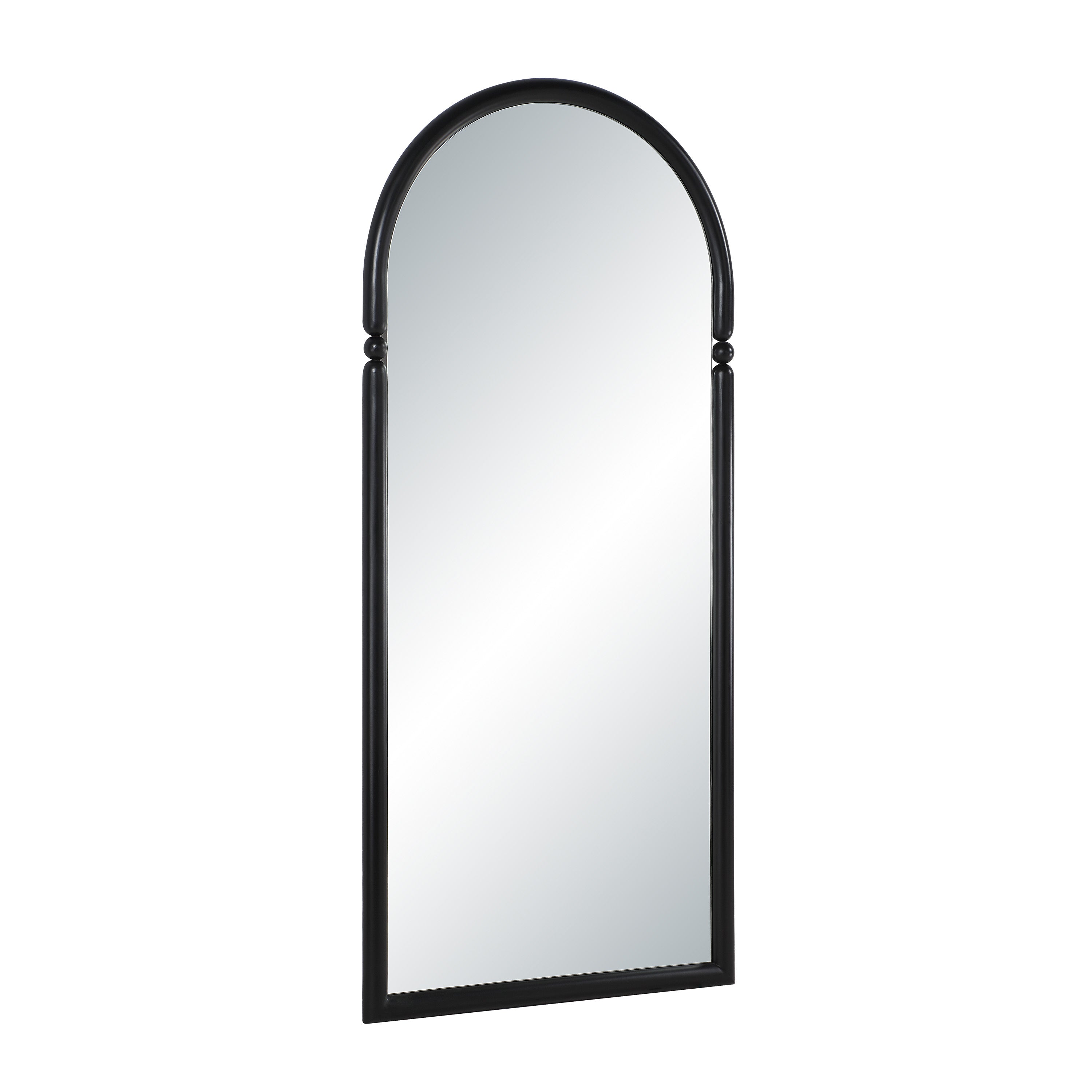 Arcade 76" H x 34" W Wall Mirror, Black - Angle Image - MT2756