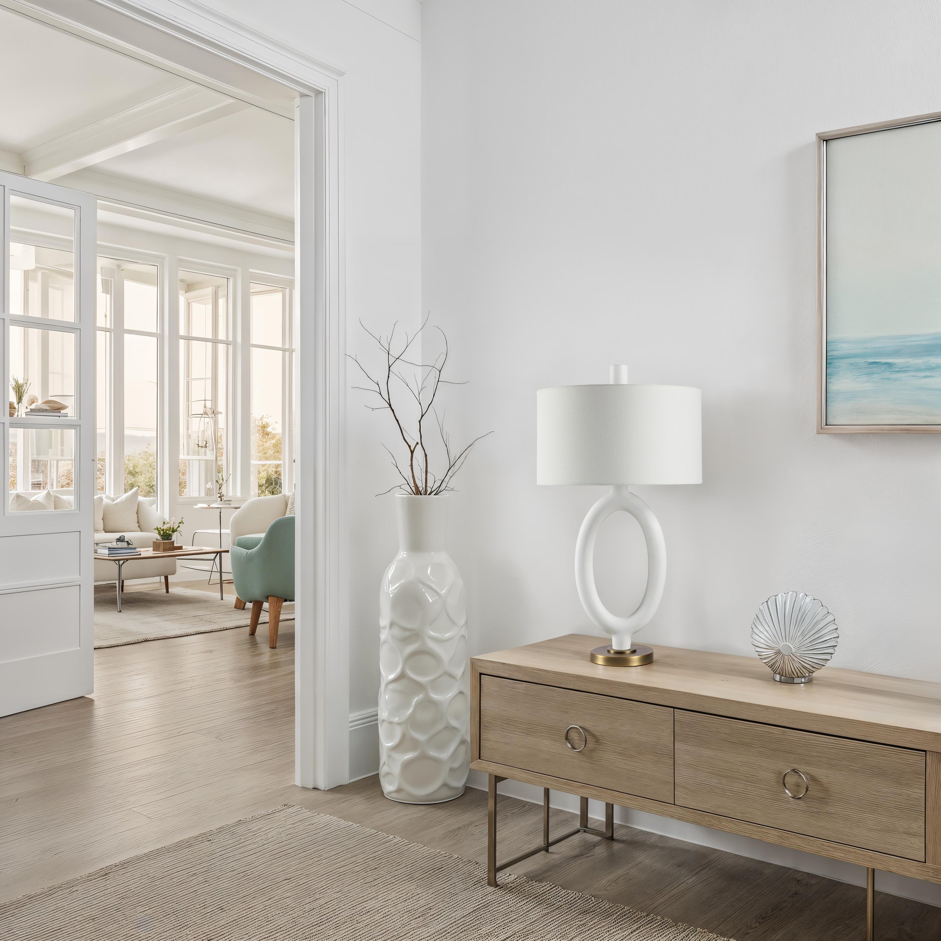 Aeris 31.0" Height Table Lamps, White - White Label Lifestyle Image - LPT1400EV
