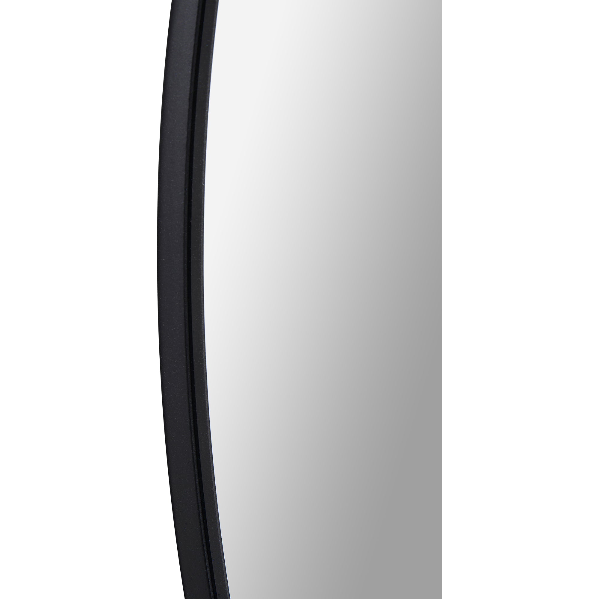 Claribel 30" Tall Round Wall Mirror, Black - Detail Image - MT2414