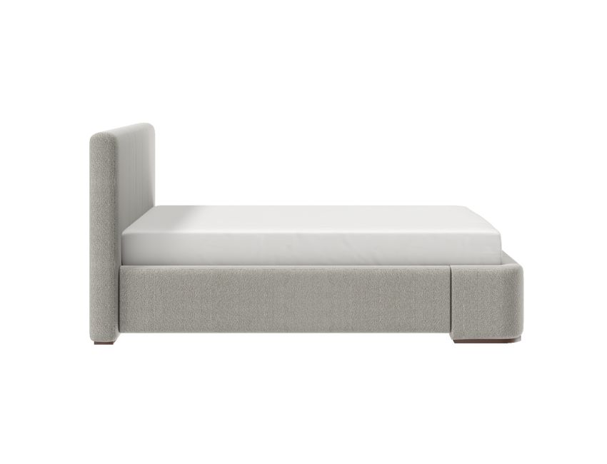 Harrod Platform Bed in Mushroom and Walnut