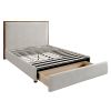 Andover 60" Queen Platform Bed with Drawer in Oat