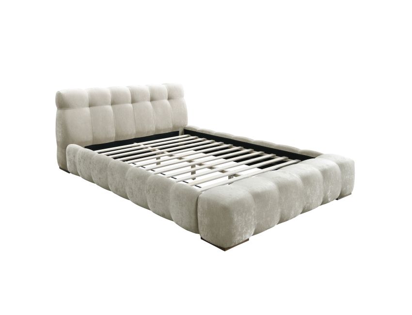 Pasha Platform Bed in Beige Pearl
