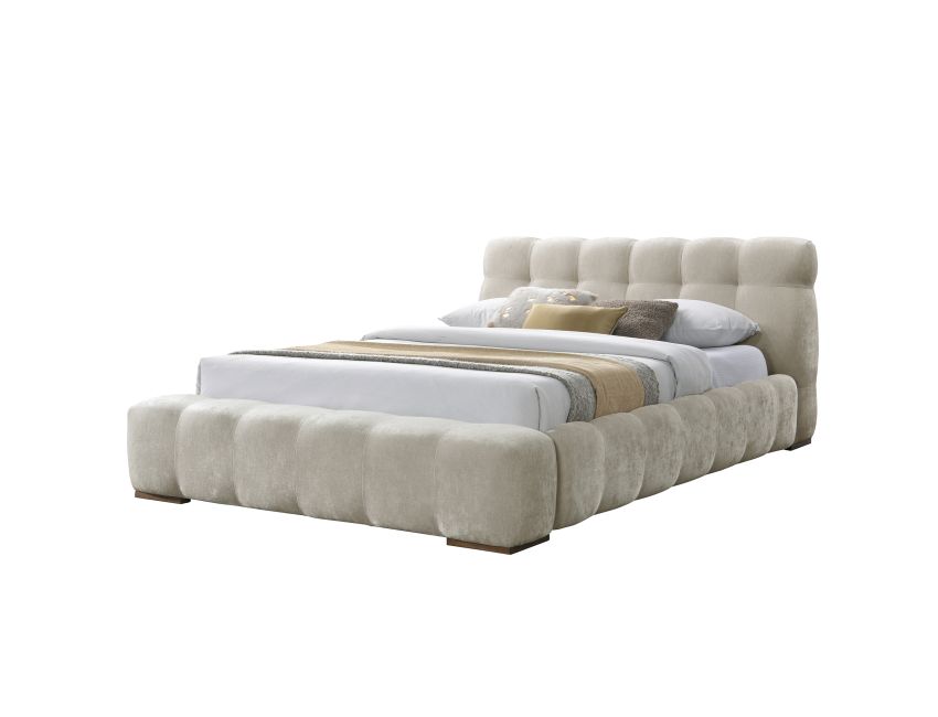 Pasha Platform Bed in Beige Pearl