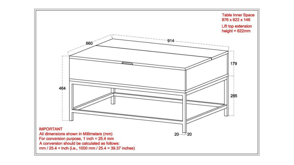 WORLDWIDE HOME FURNISHINGS OJAS COFFEE TABLE