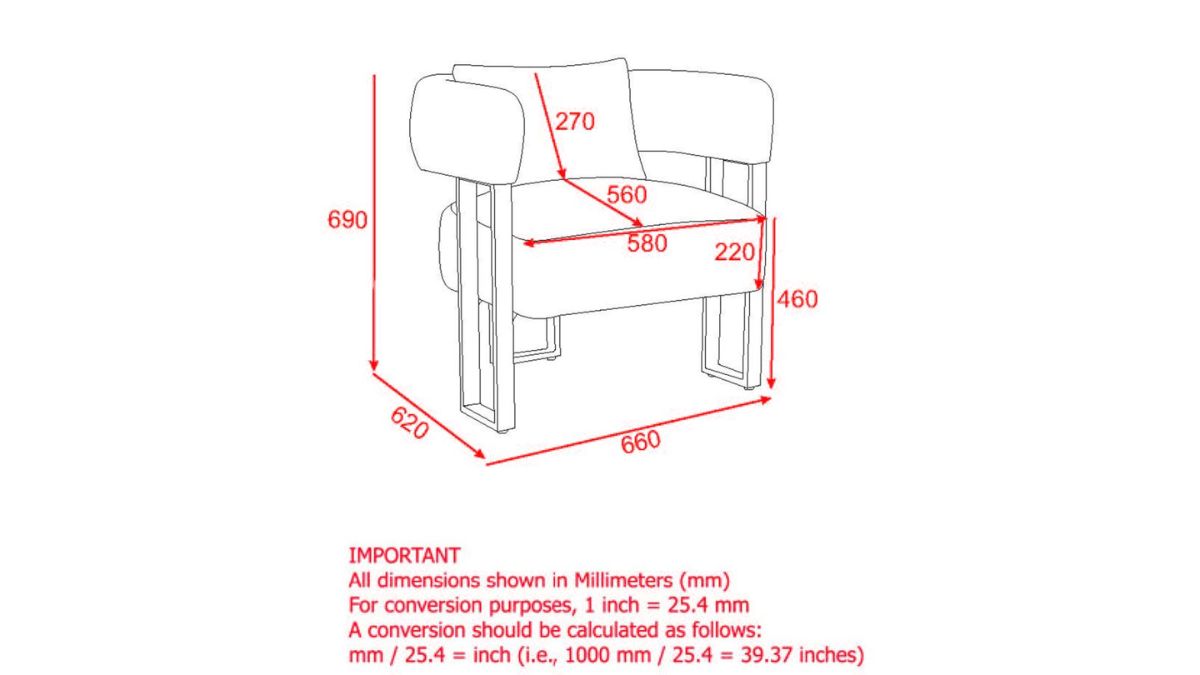 SCARLET ACCENT CHAIR