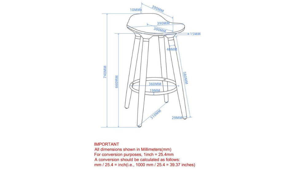 WORLDWIDE HOME FURNISHINGS TREX COUNTER STOOL (SET OF 2)