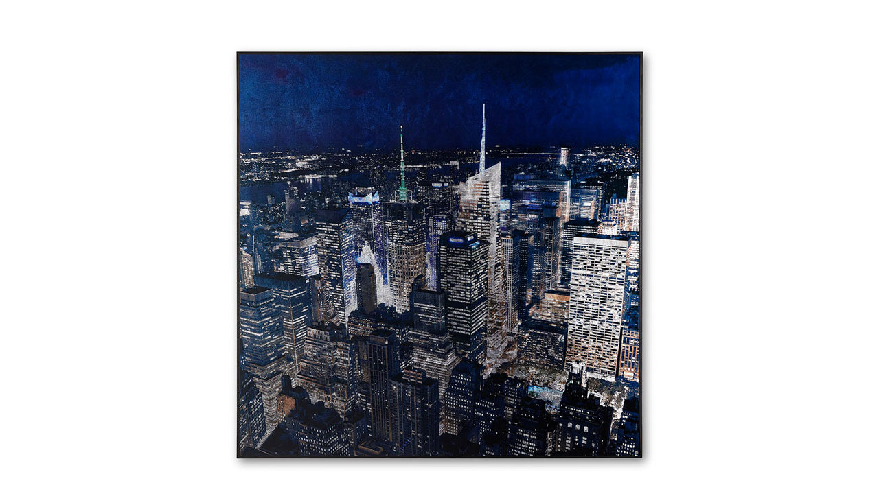 New York Skyline Acrylic Painting