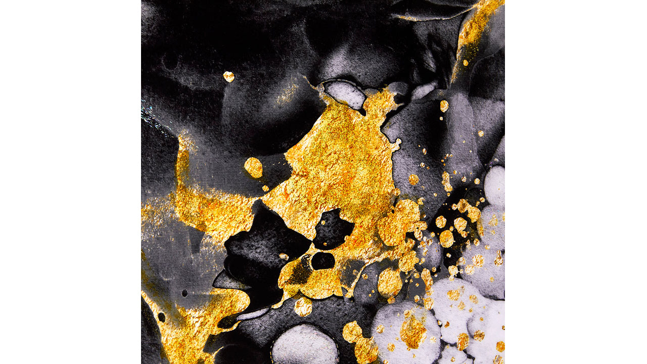 Gold & Black Crystal Painting