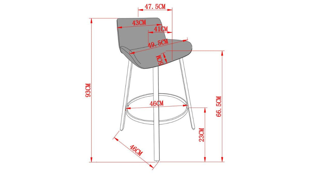 WORLDWIDE HOME FURNISHINGS FERN COUNTER STOOL (SET OF 2)
