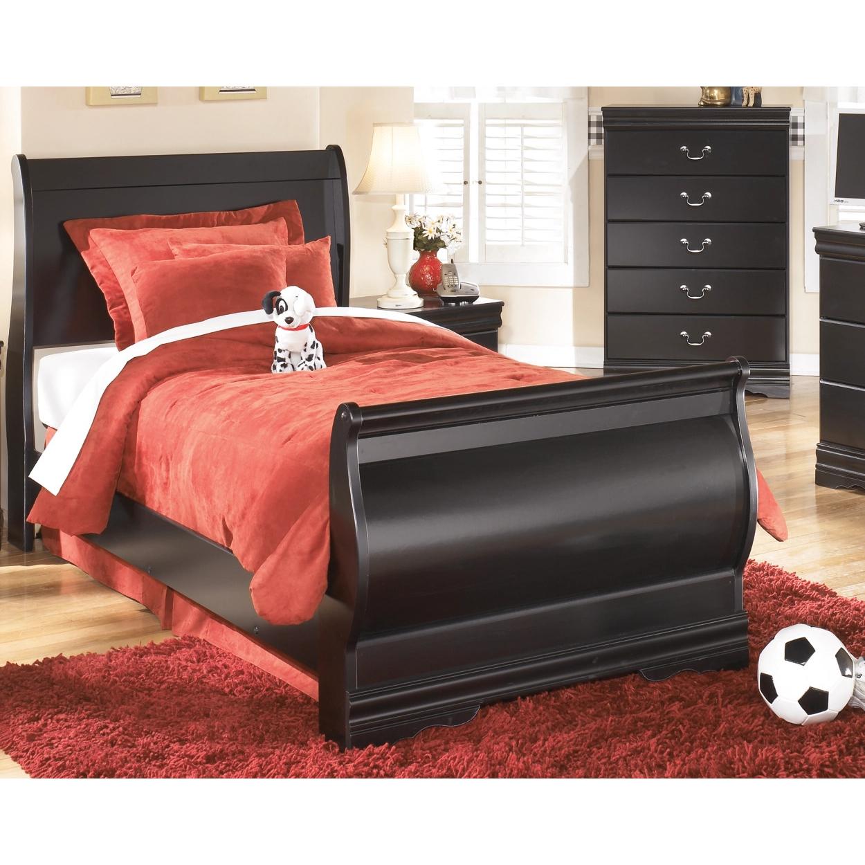  Signature Design by Ashley Huey Vineyard Twin Sleigh Bed B128-63/B128-62/B128-82 IMAGE 2