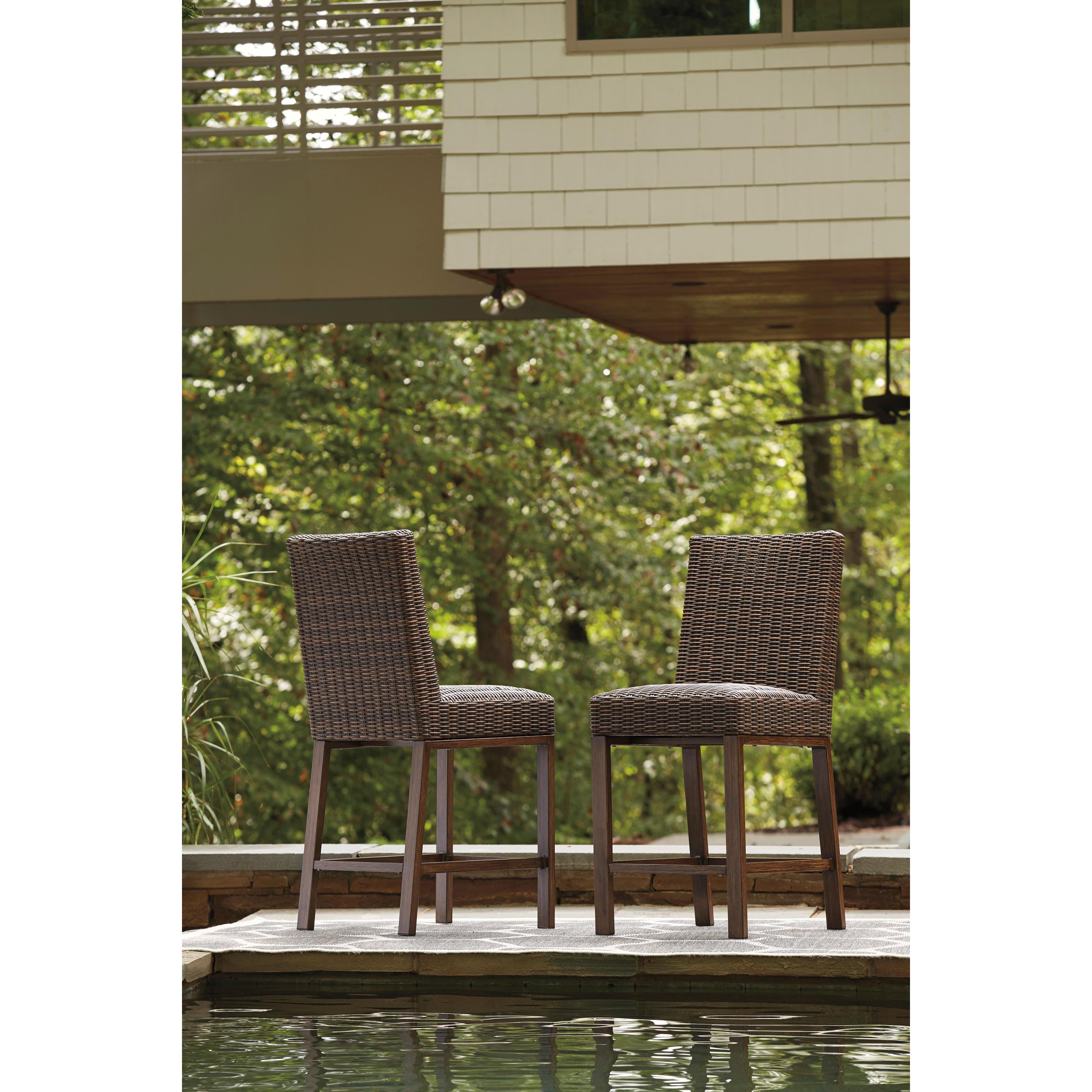  Signature Design by Ashley Paradise Trail P750 7 pc Outdoor Dining Set IMAGE 4